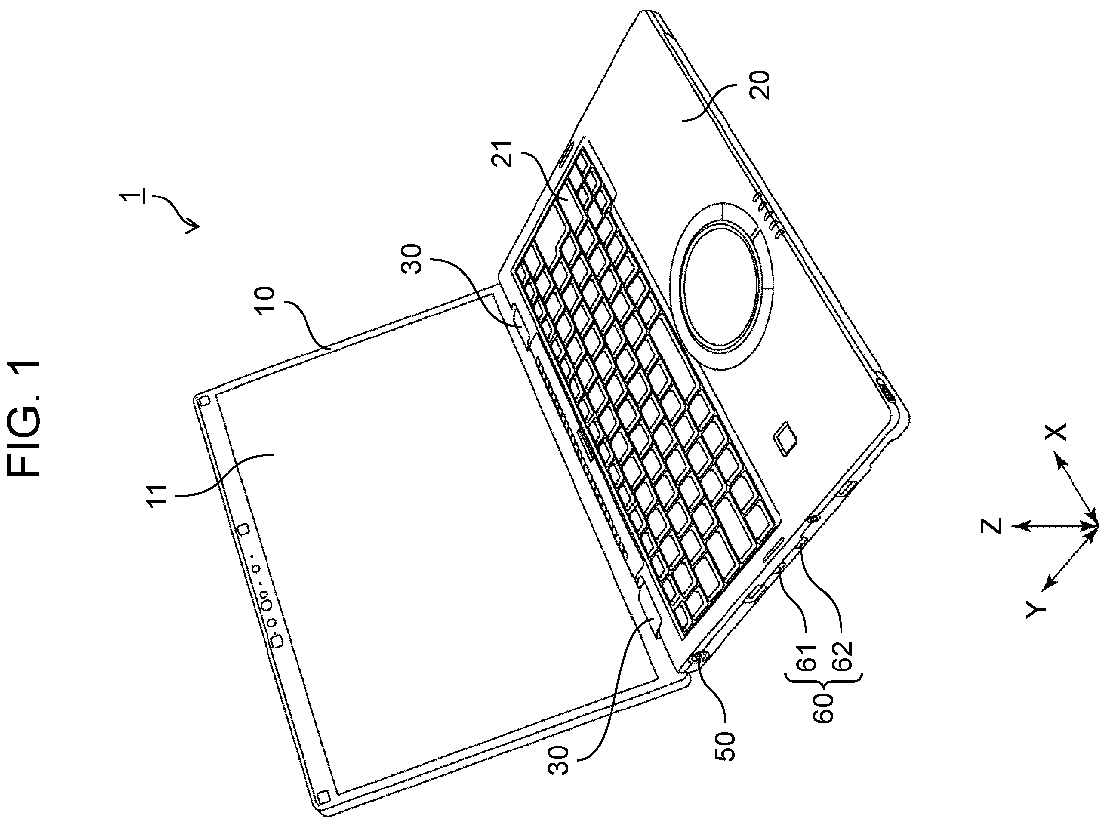 Patent US12592570 Figure 1 – Electronic device