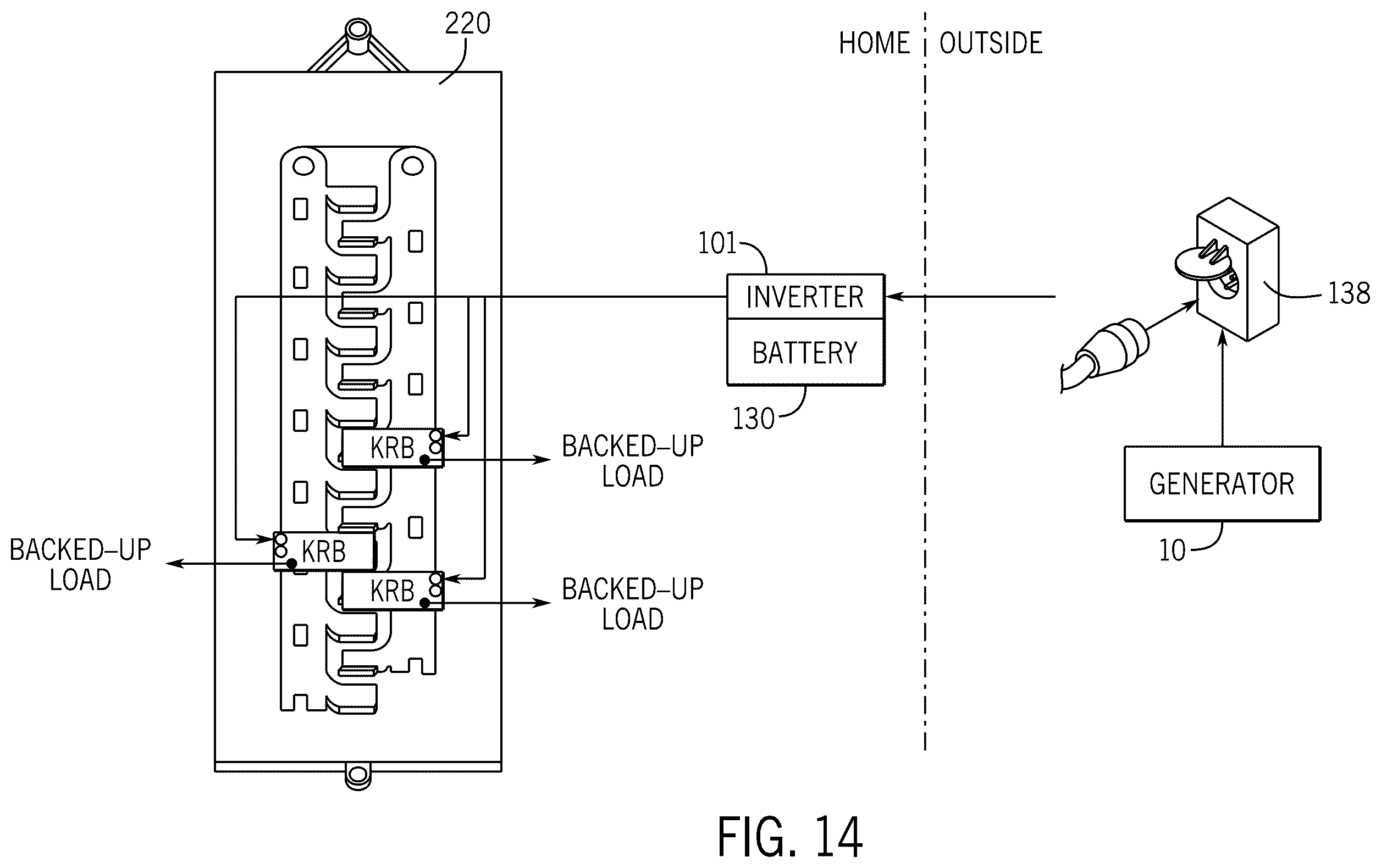 Patent US12592573 Figure 11 – Hybrid generator with detachable power unit and panel integration