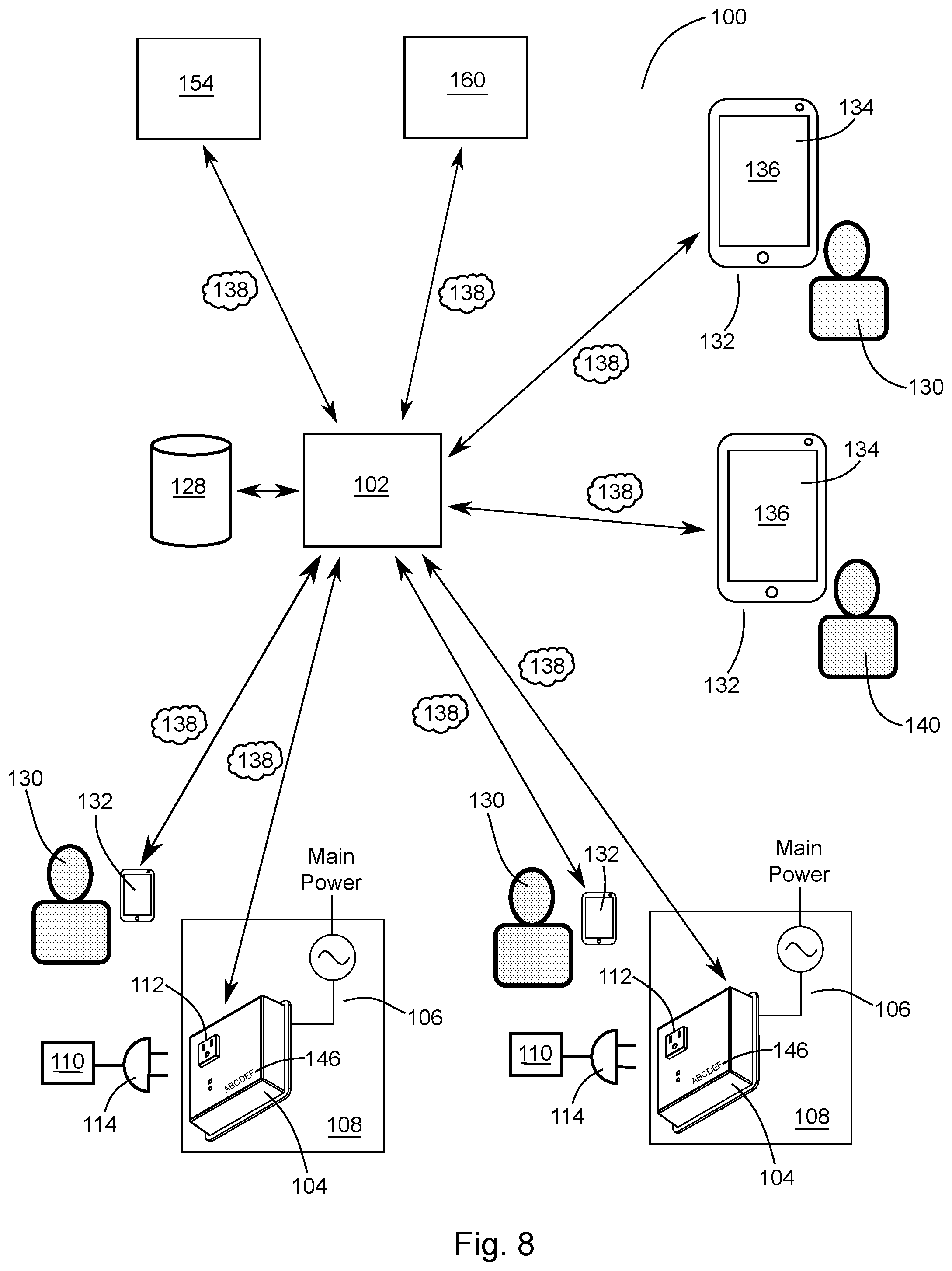 Patent US12592575 Figure 6 – Smart electrical outlet for monitoring and tracking electricity usage