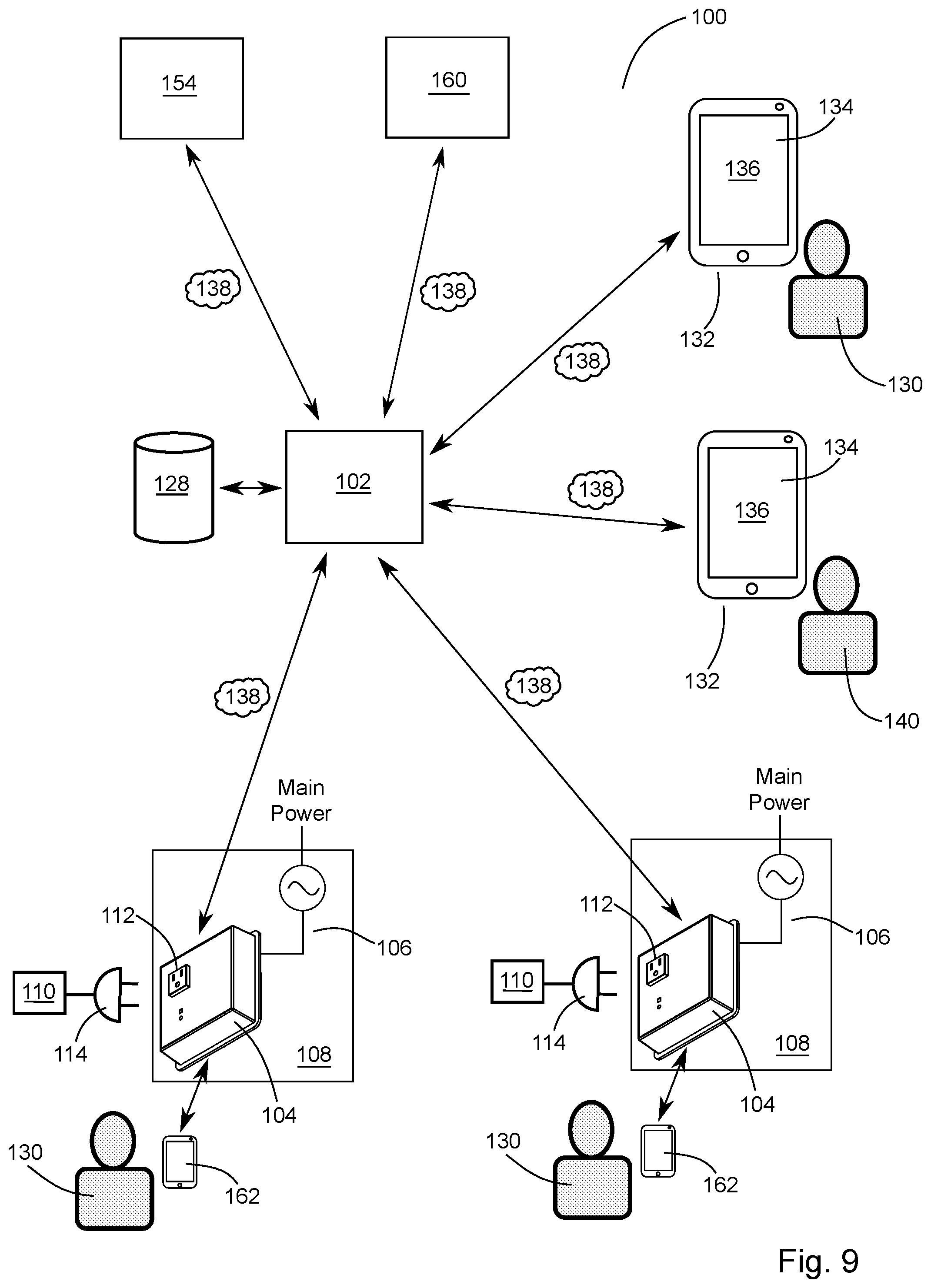 Patent US12592575 Figure 7 – Smart electrical outlet for monitoring and tracking electricity usage