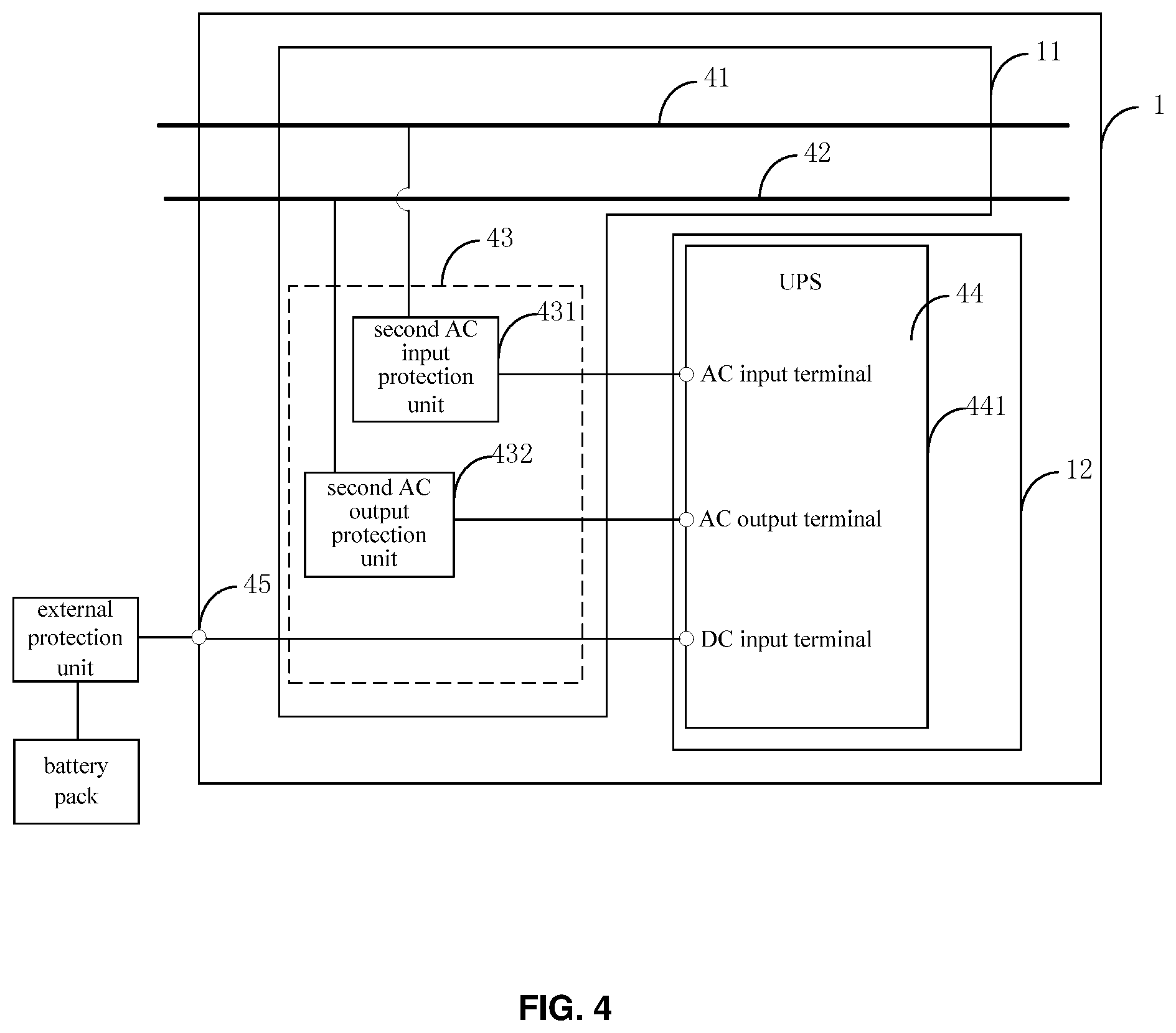 Patent US12592580 Figure 4 – Power module and power distribution system