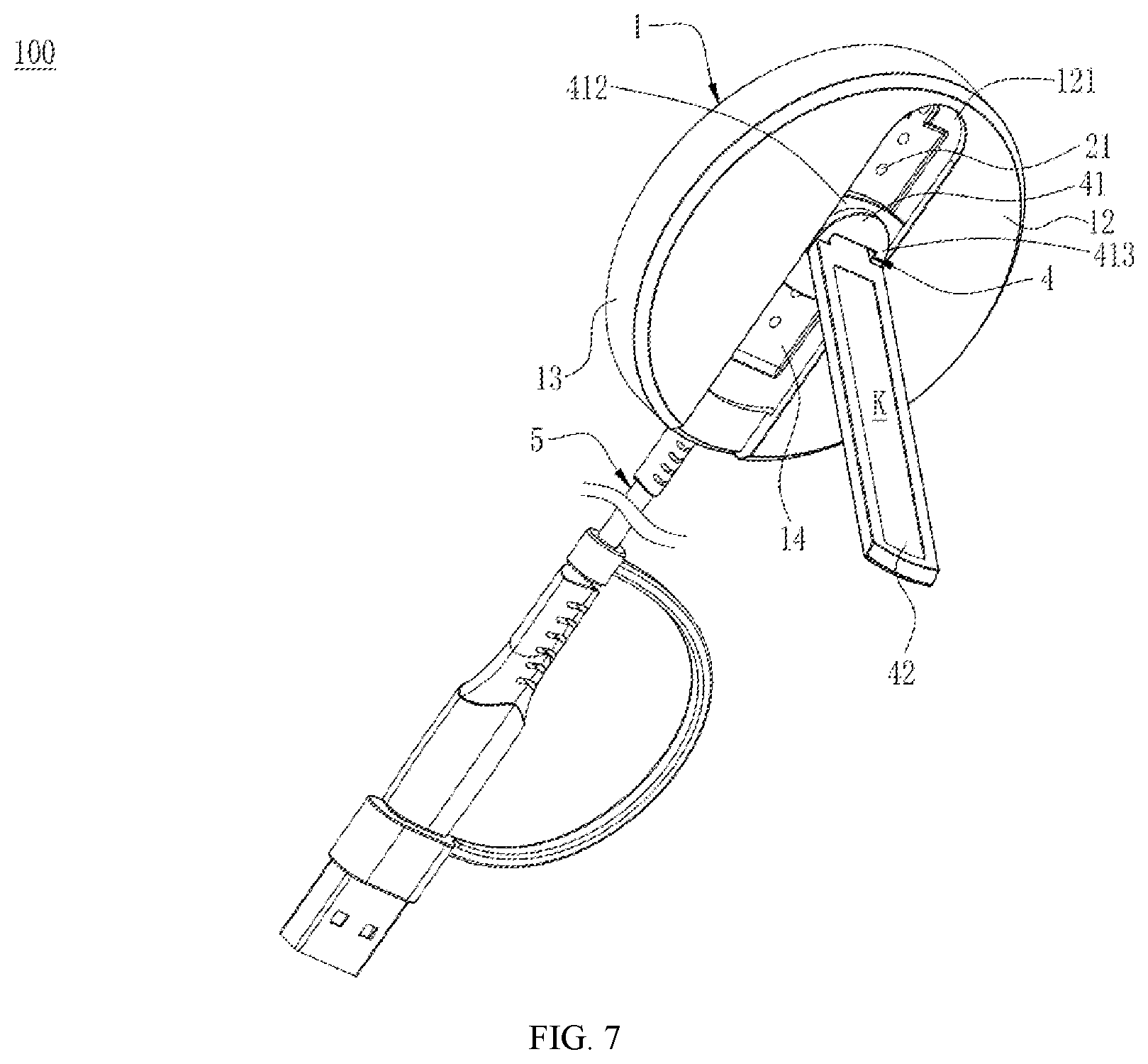 Patent US12592585 Figure 7 – Wireless charger