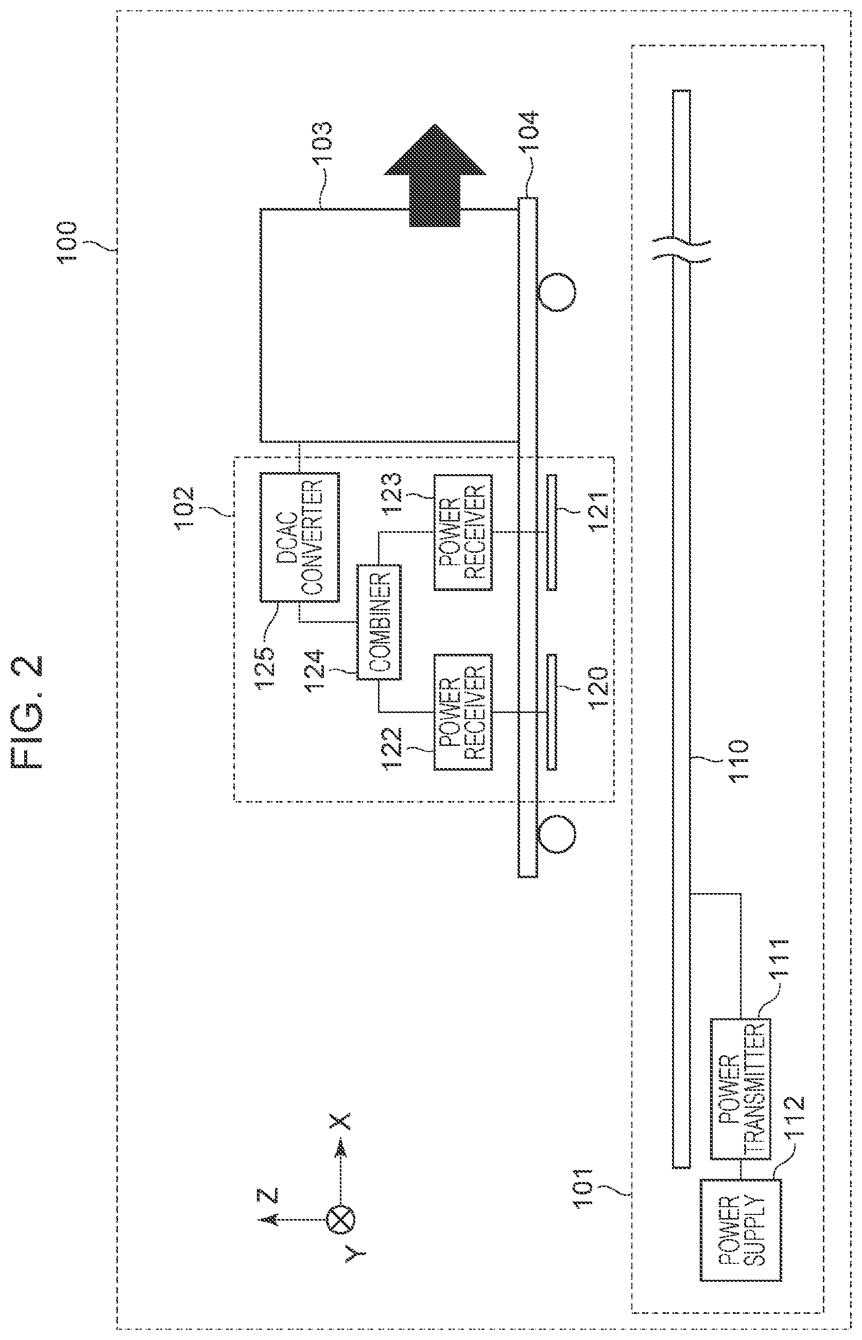 Patent US12592587 Figure 2 – Wireless power transmission system