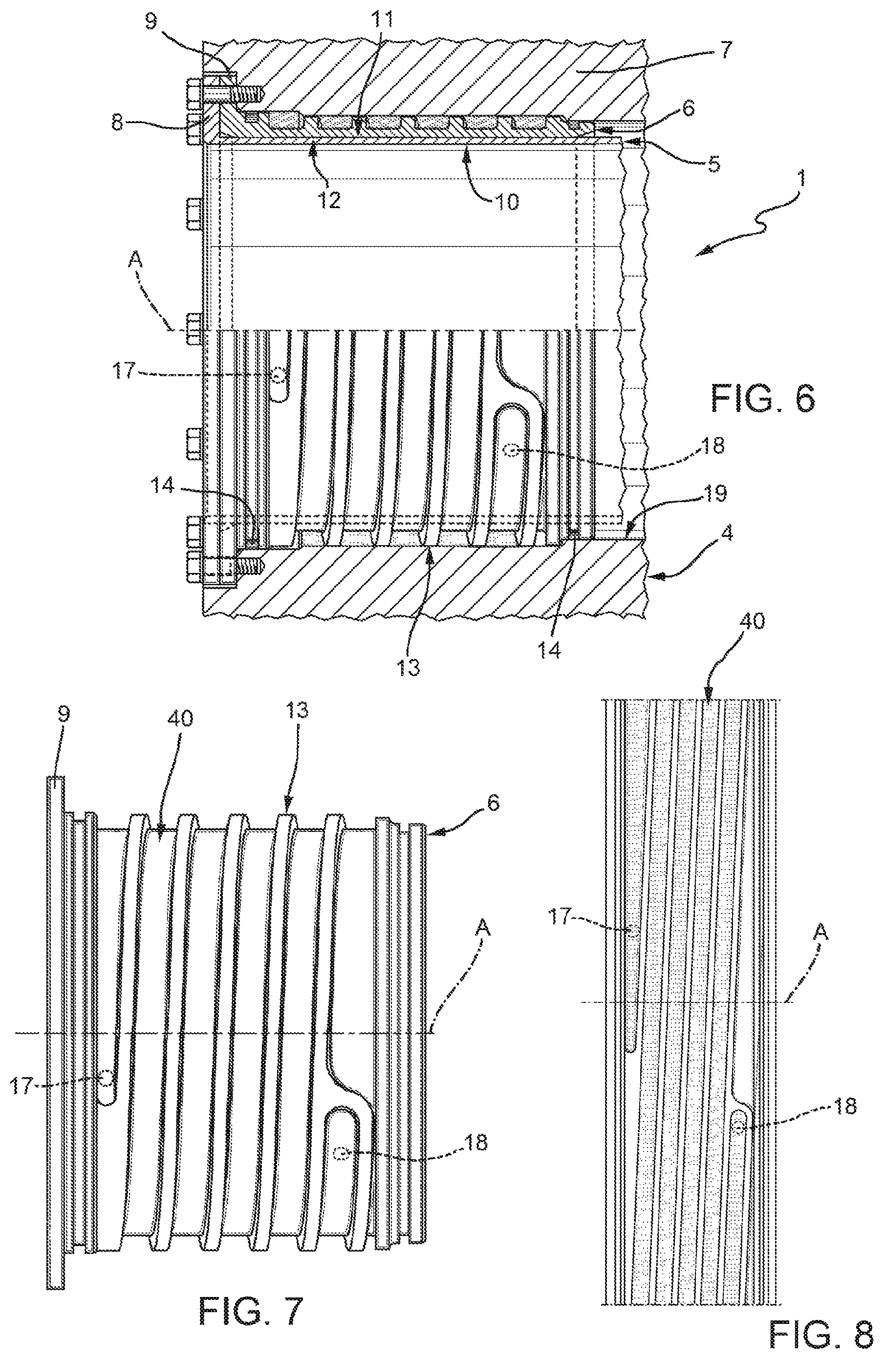 Patent US12592592 Figure 4 – Cooling device for an electric motor stator and a manufacturing process thereof