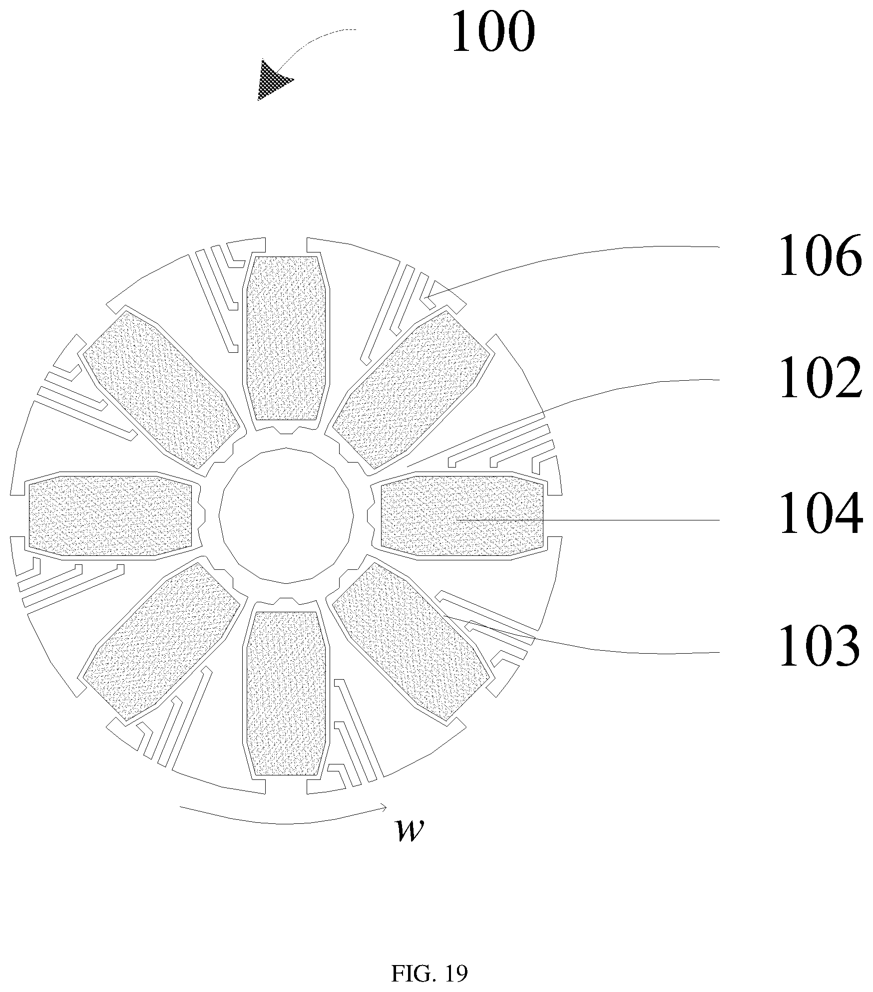 Patent US12592594 Figure 12 – Rotor structure, motor structure, and laundry treatment device