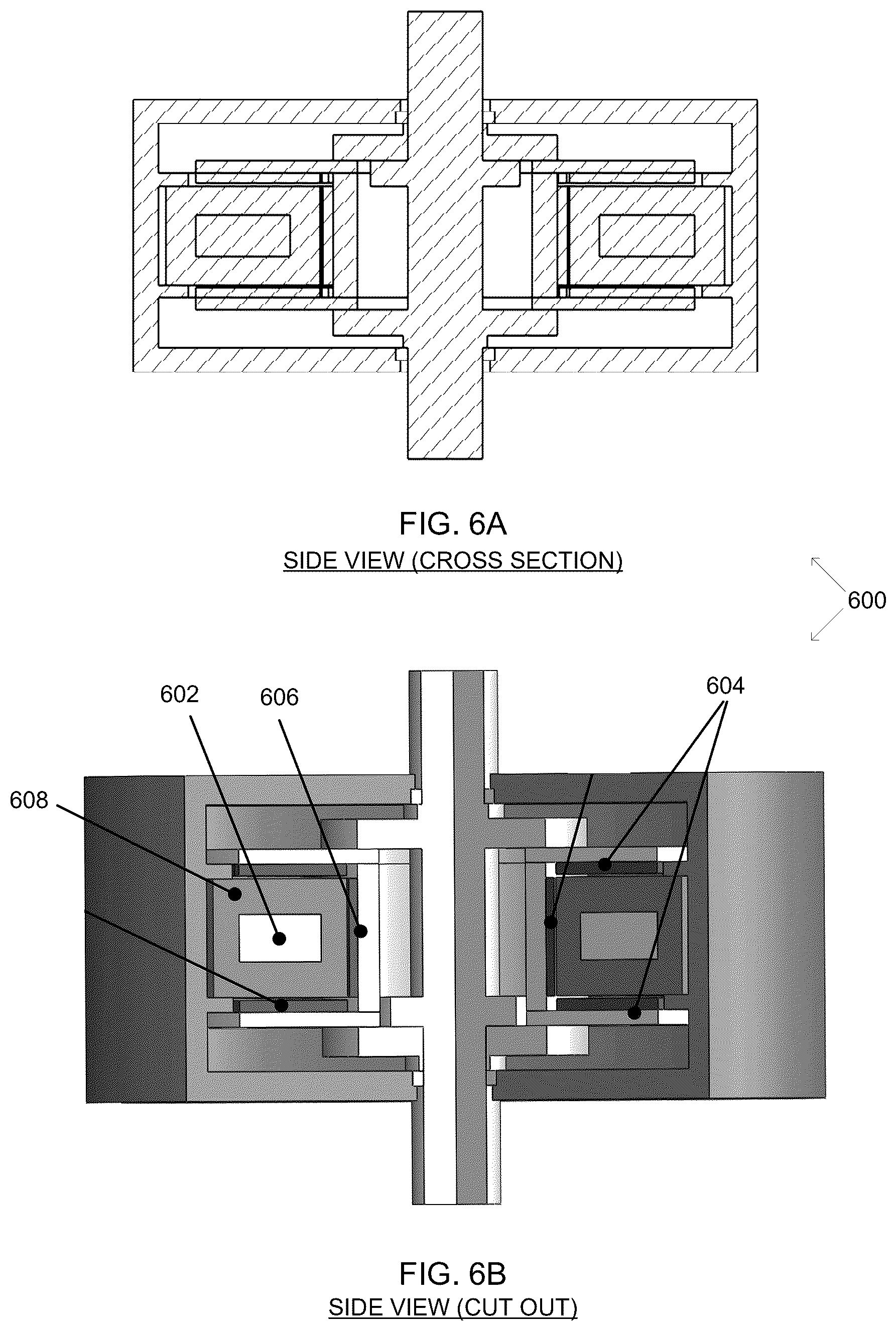 Patent US12592595 Figure 6 – Electric motor with axial and radial permanent magnets