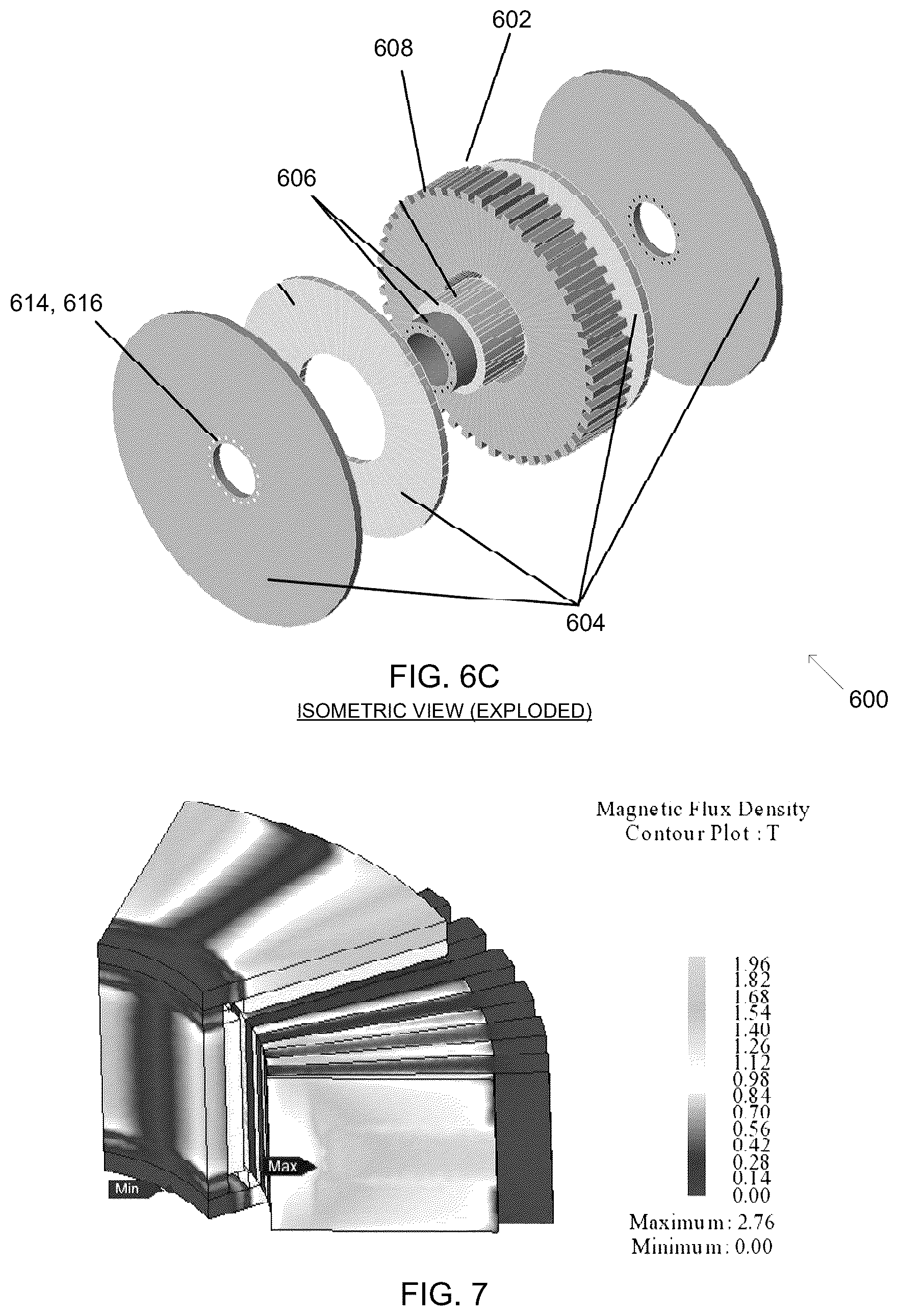 Patent US12592595 Figure 7 – Electric motor with axial and radial permanent magnets