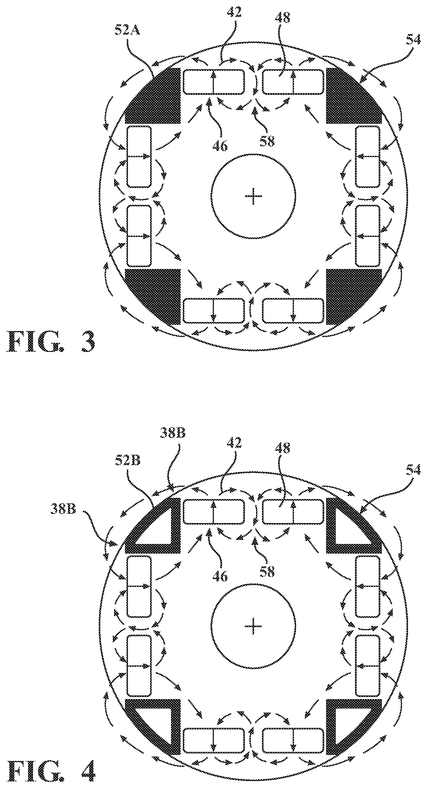 Patent US12592597 Figure 3 – Selective permeability rotor structure for interior permanent magnet machine