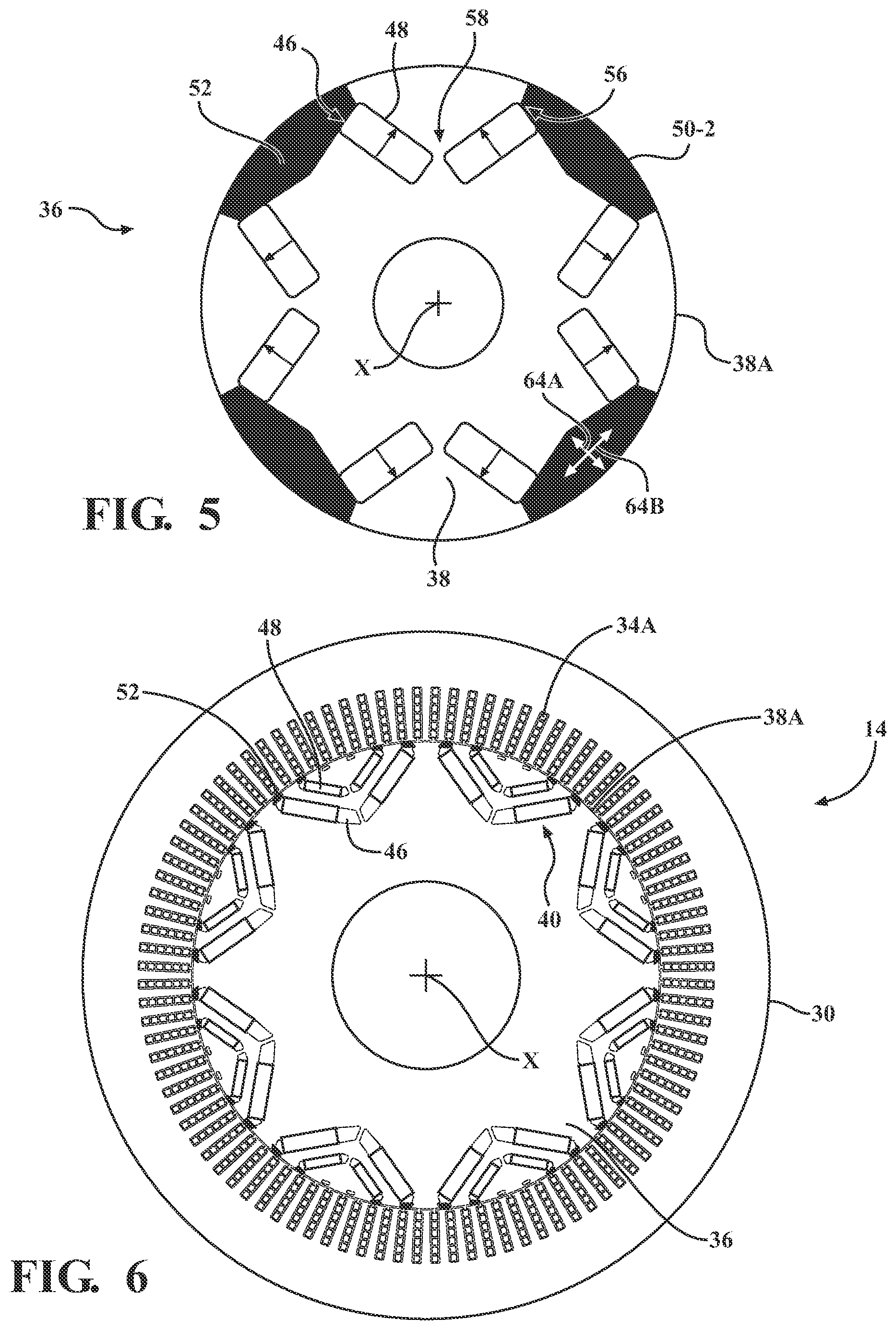 Patent US12592597 Figure 4 – Selective permeability rotor structure for interior permanent magnet machine