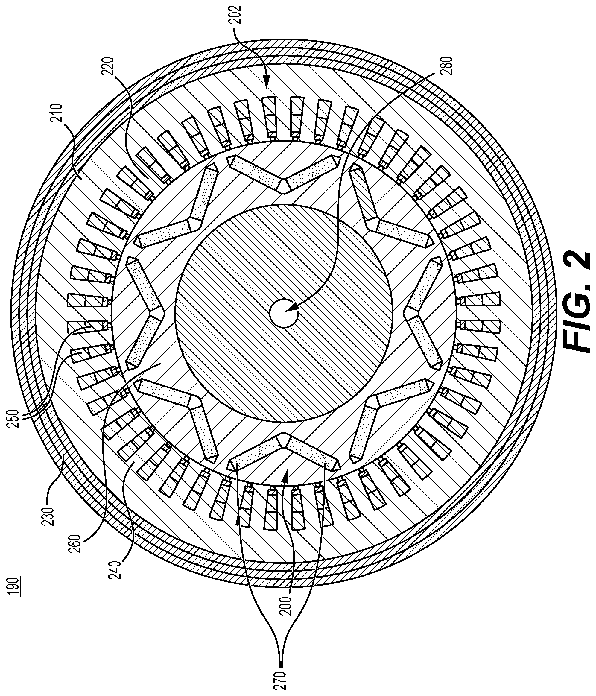 Patent US12592598 Figure 2 – Systems for rotor including composite material