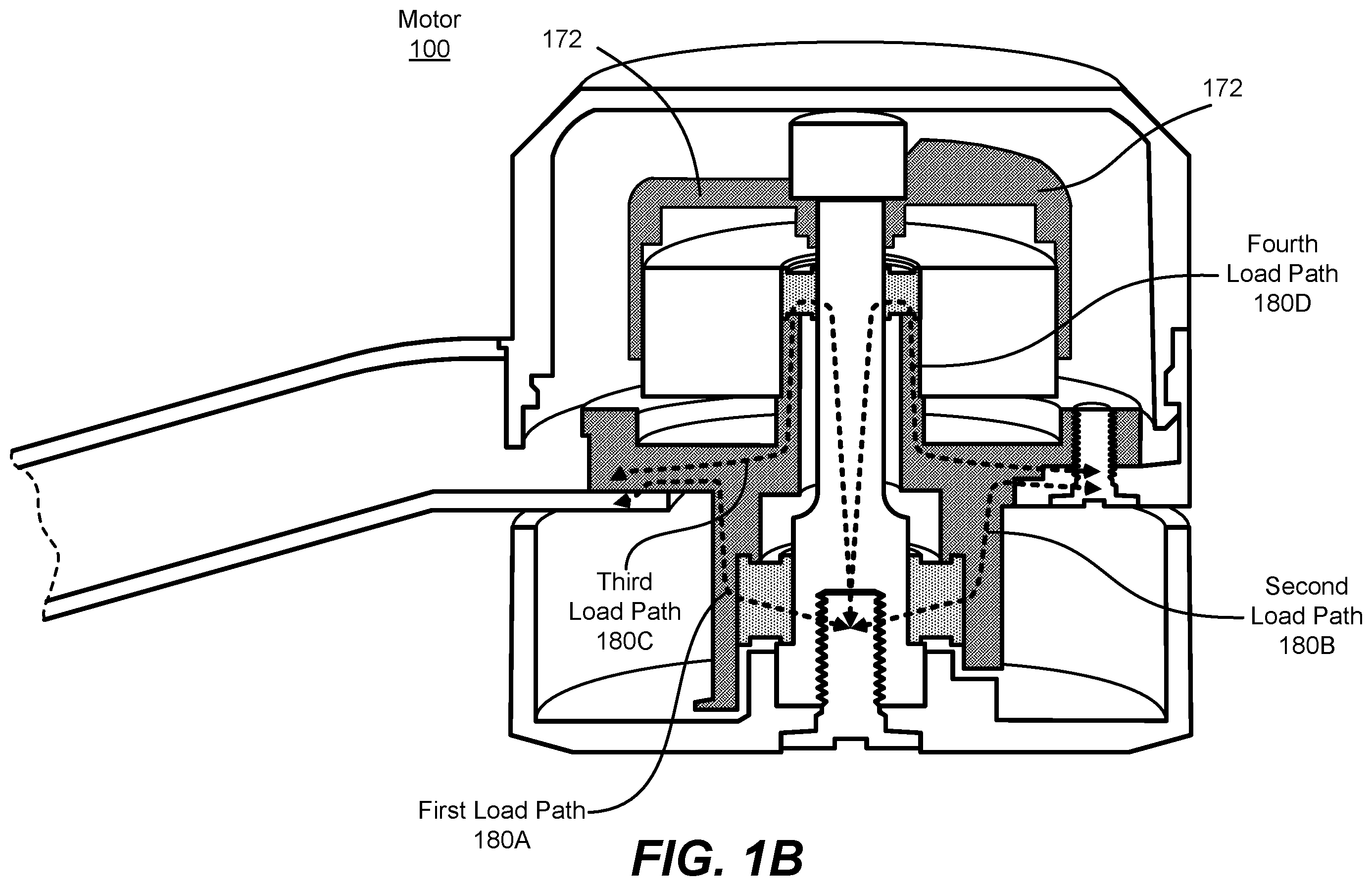 Patent US12592603 Figure 2 – Bearing configuration for an electronic motor