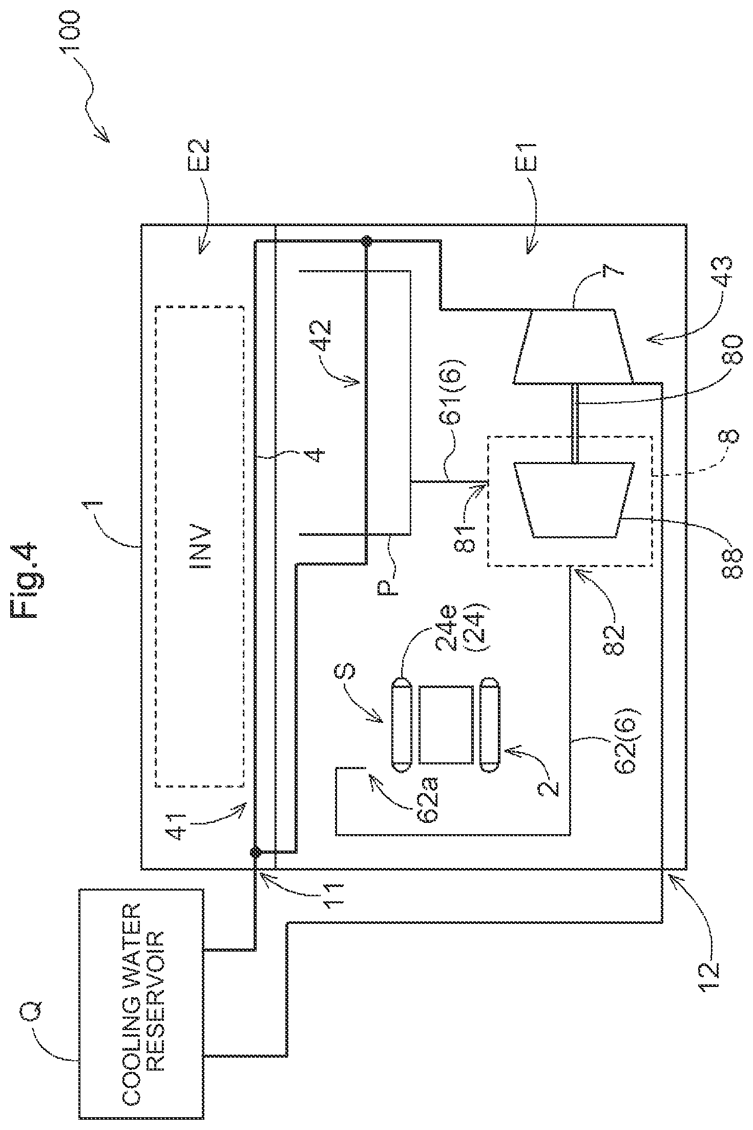 Patent US12592605 Figure 4 – Cooling system for drive device