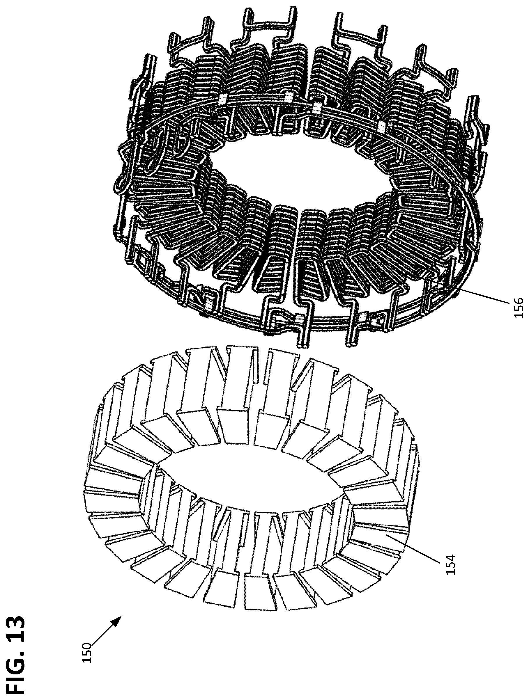 Patent US12592606 Figure 9 – Axial flux motor with air cooling system
