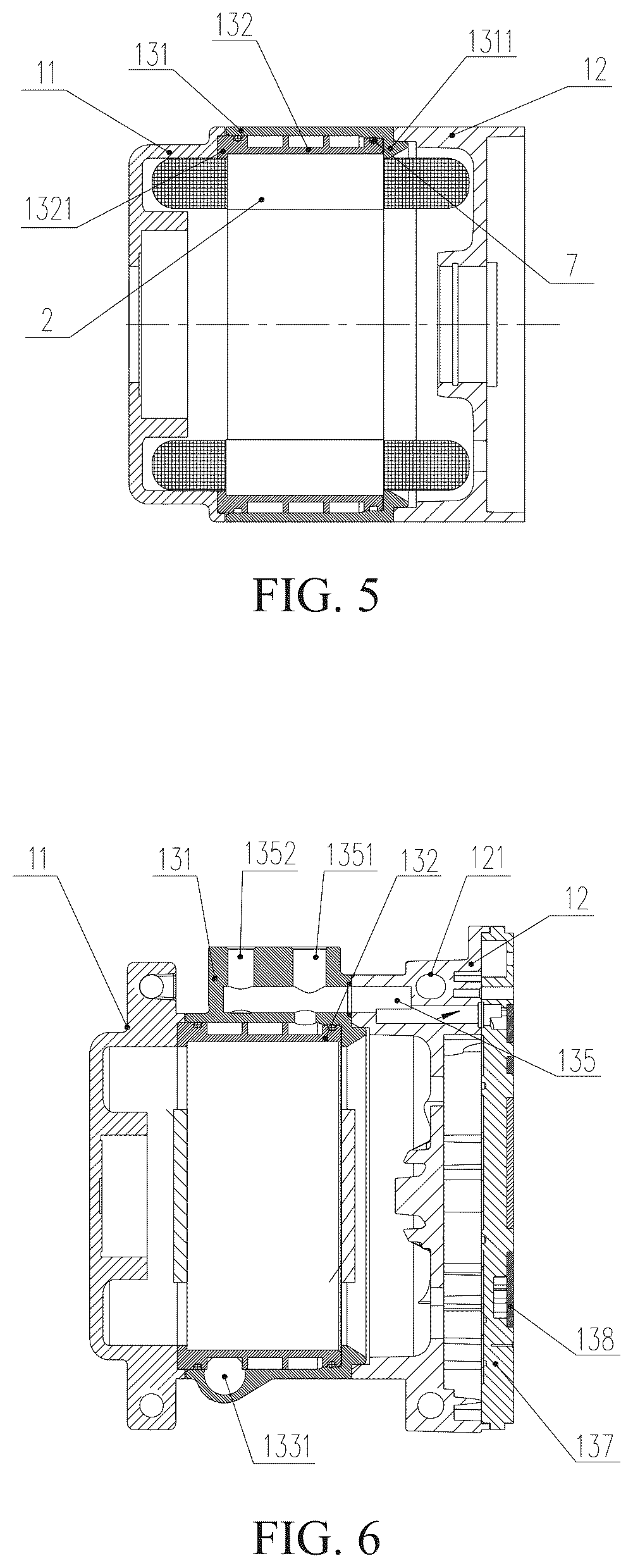 Patent US12592607 Figure 3 – Liquid-cooled motor for BSG and motor housing and cooling structure thereof
