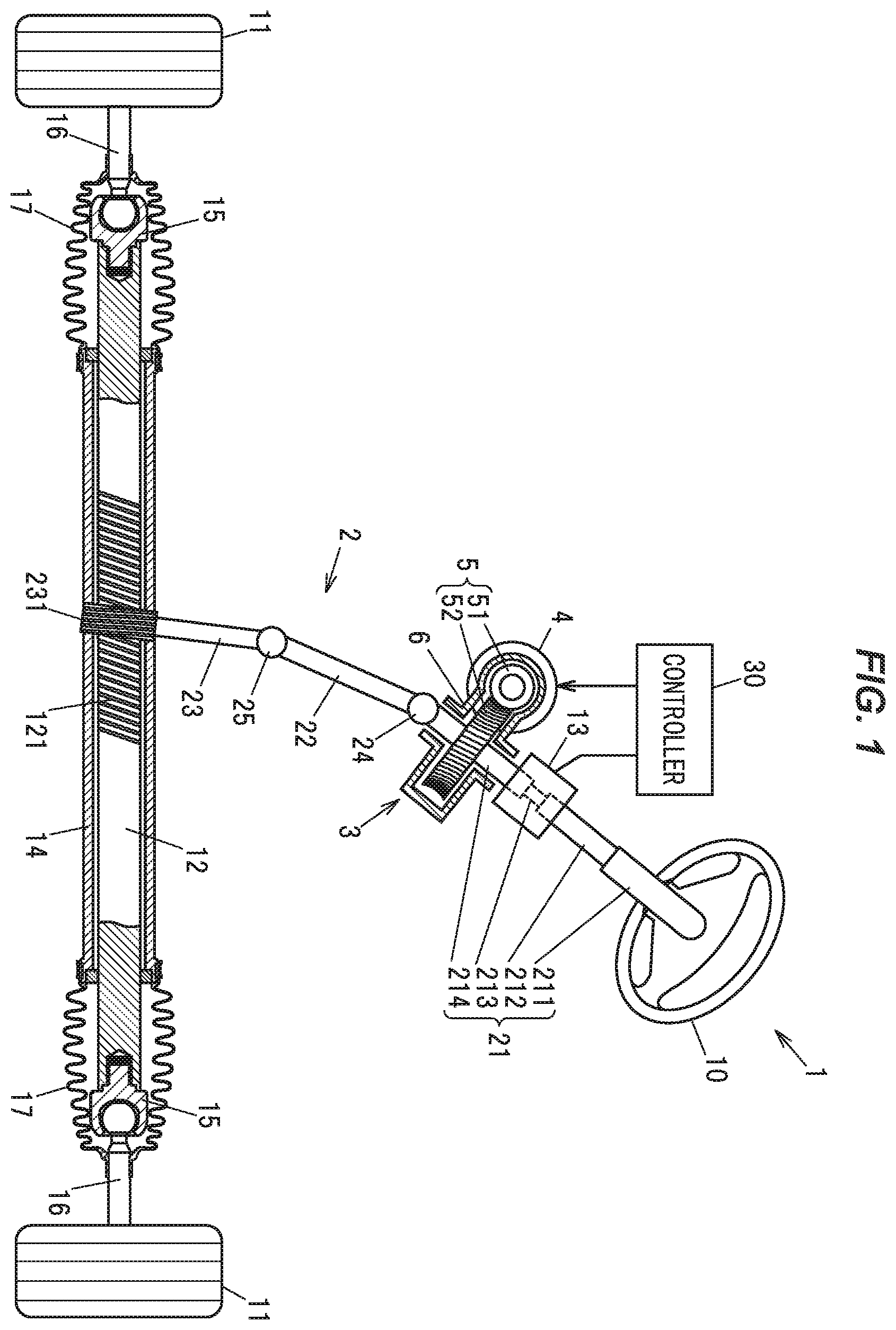 Patent US12592608 Figure 1 – Motor unit and vehicle steering device