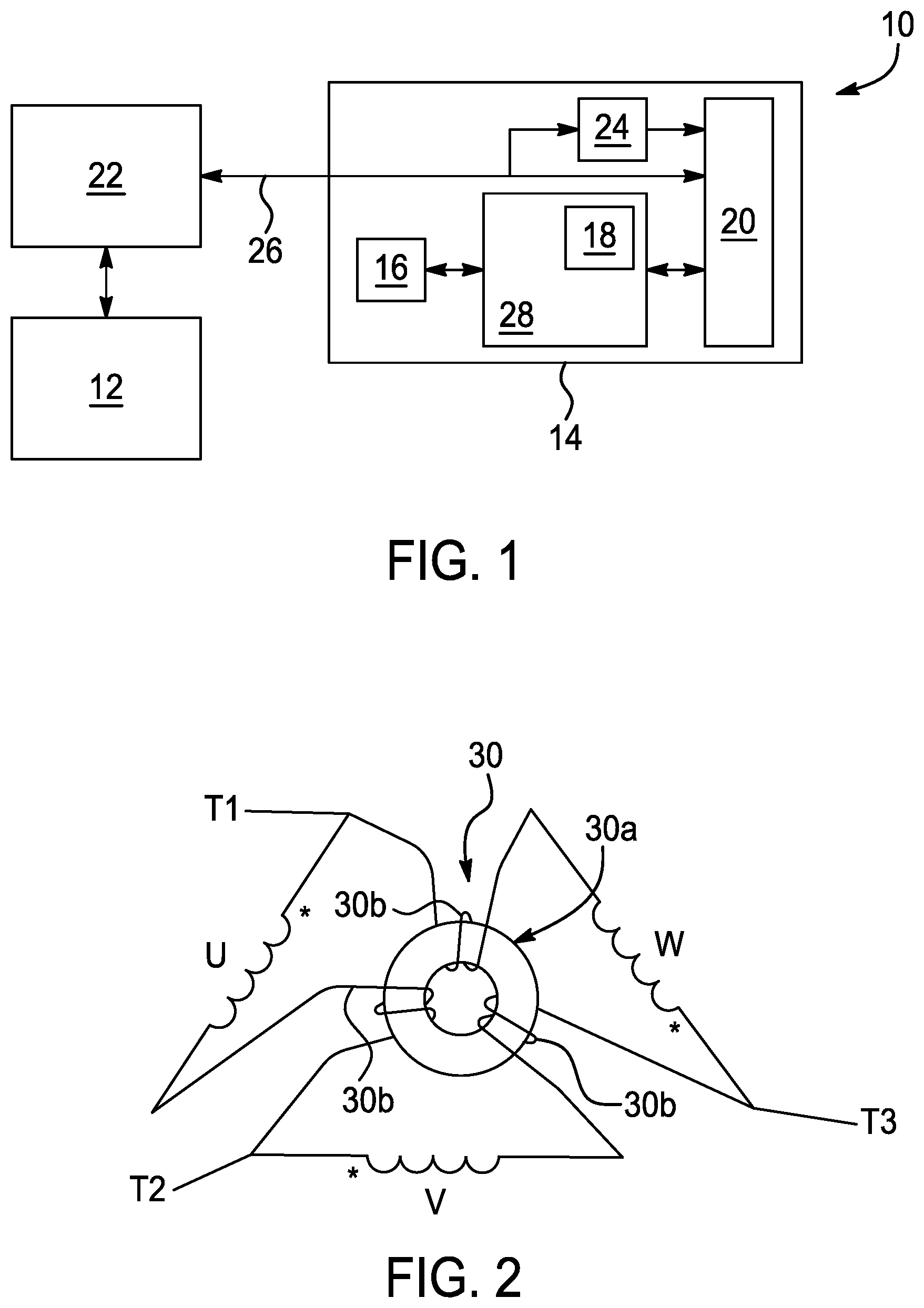 Patent US12592615 — Filter to suppress current circulation in rotating electrical machine — Figure 1
