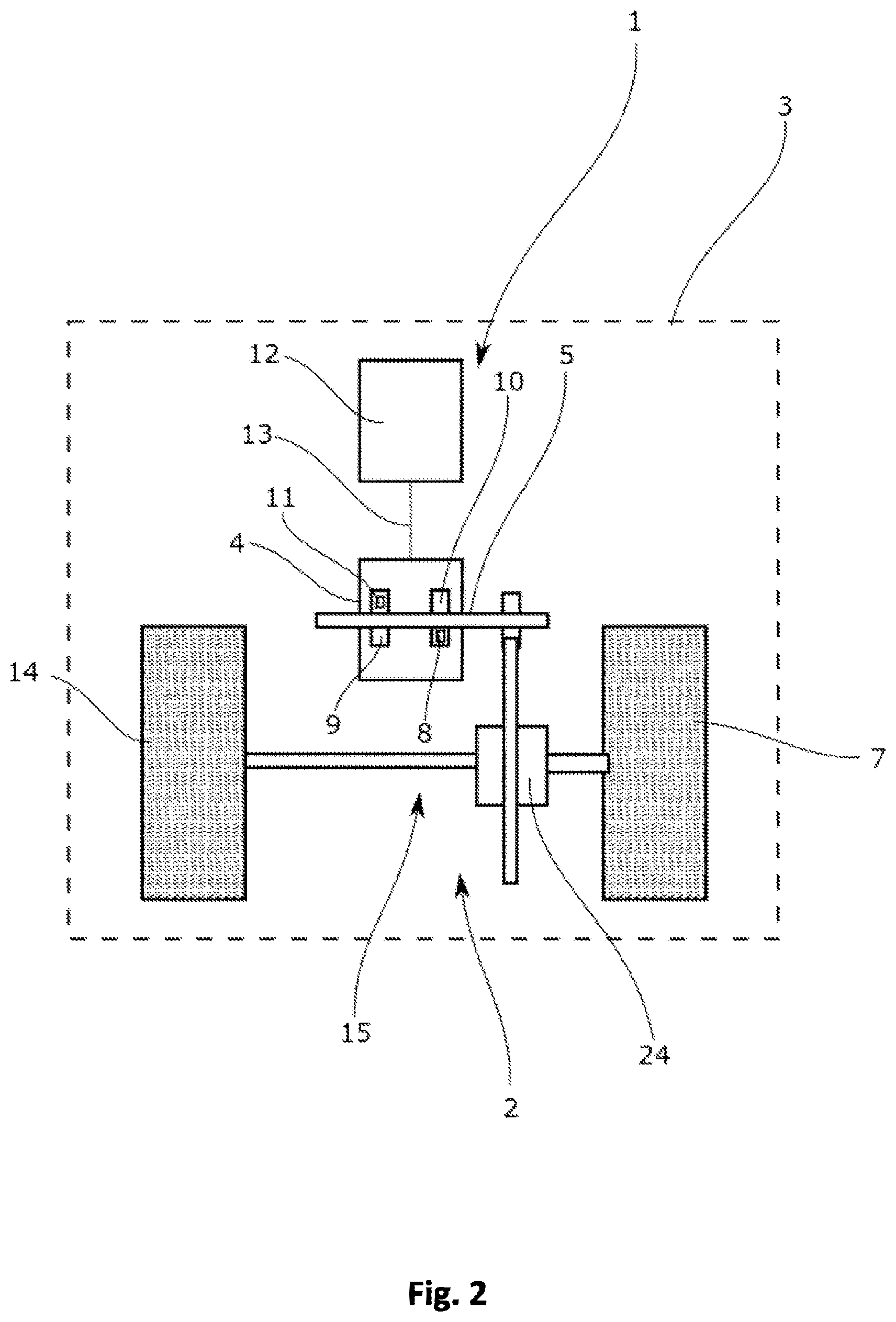 Patent US12592617 Figure 2 – Device for determining a torque in a drivetrain of an at least partially electrically operated motor vehicle