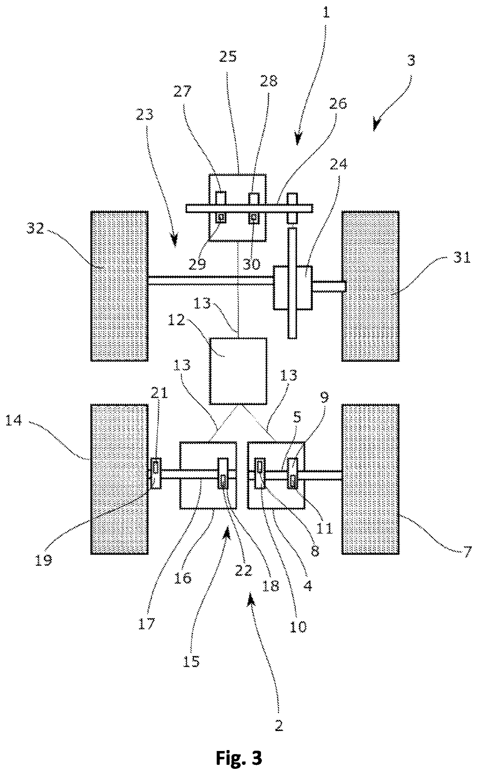 Patent US12592617 Figure 3 – Device for determining a torque in a drivetrain of an at least partially electrically operated motor vehicle