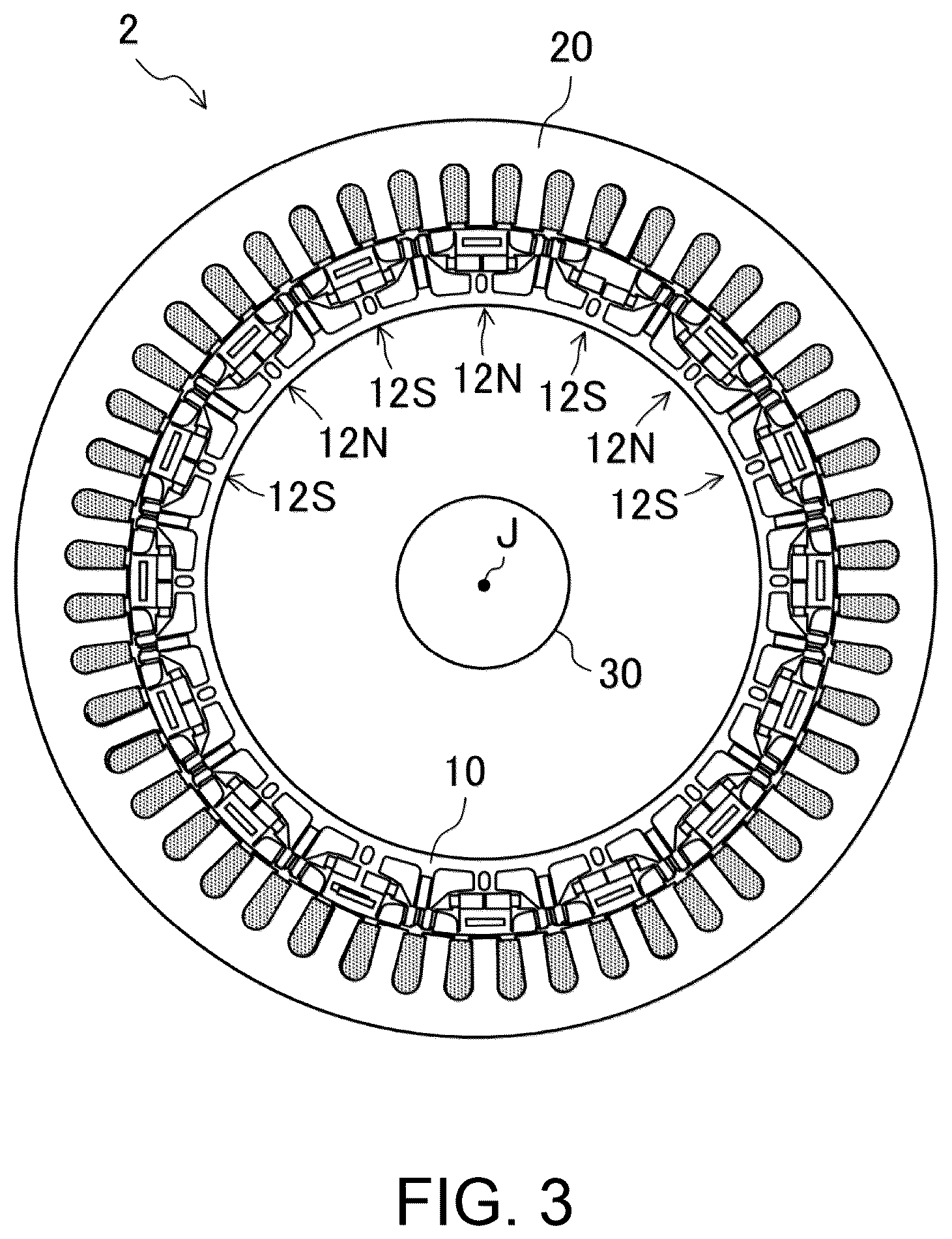 Patent US12592623 Figure 2 – Rotor structure of rotary electric machine