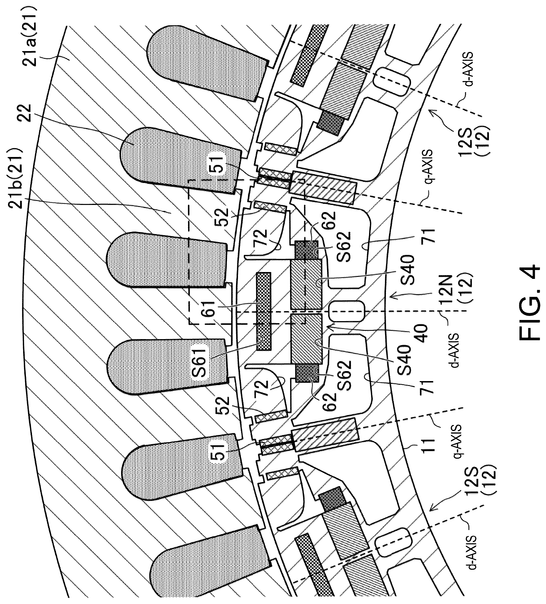 Patent US12592623 Figure 3 – Rotor structure of rotary electric machine