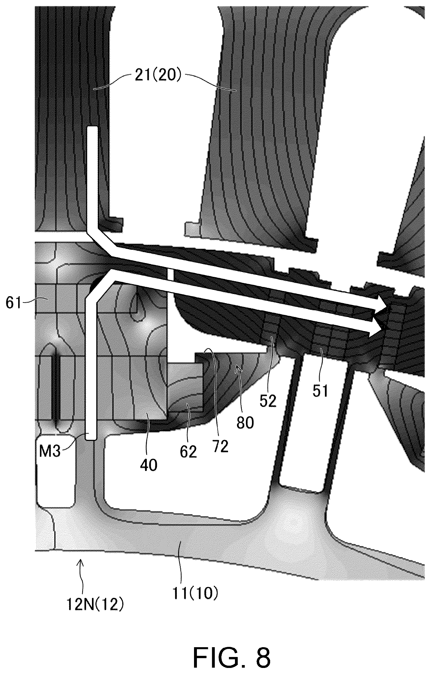Patent US12592623 Figure 7 – Rotor structure of rotary electric machine