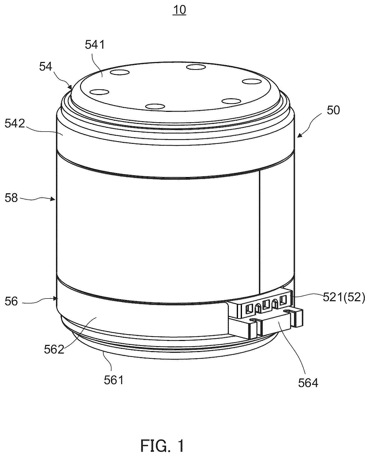 Patent US12592624 Figure 1 – Vibration actuator with movable body and fixing body having magnetic cylindrical body outside coil with length
