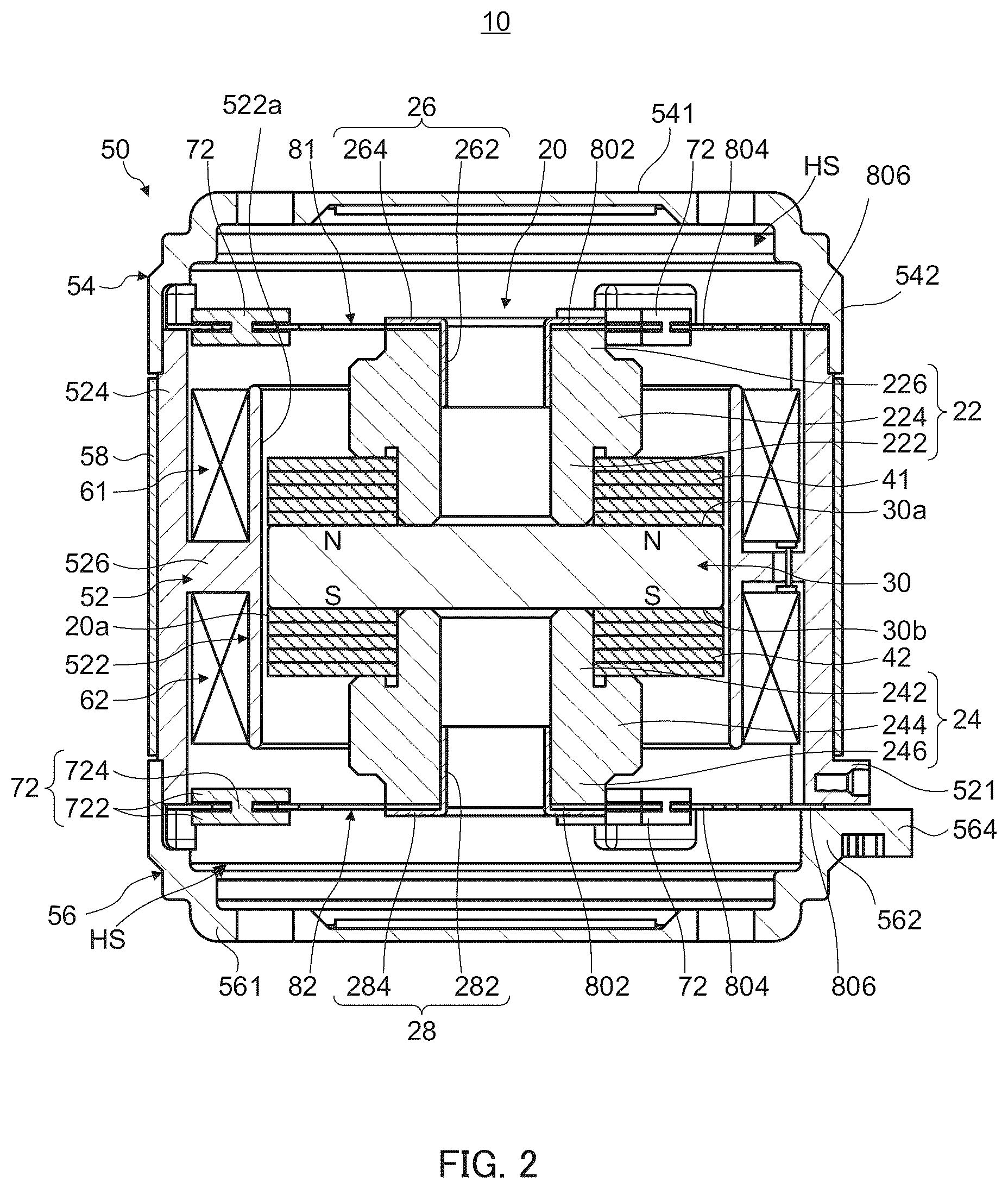 Patent US12592624 Figure 2 – Vibration actuator with movable body and fixing body having magnetic cylindrical body outside coil with length