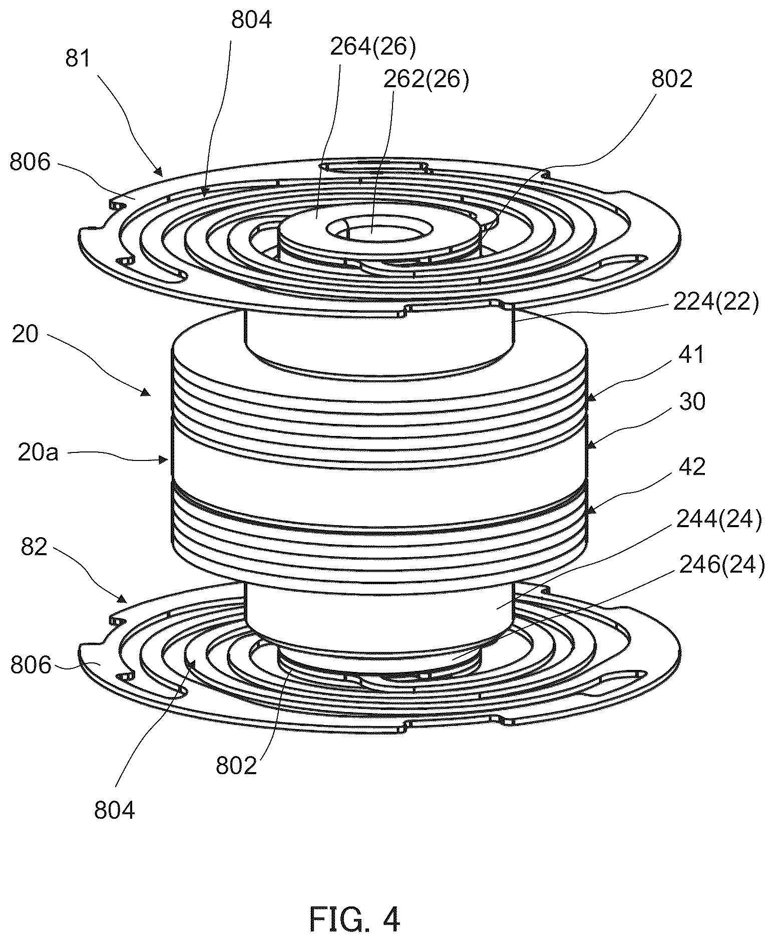 Patent US12592624 Figure 4 – Vibration actuator with movable body and fixing body having magnetic cylindrical body outside coil with length