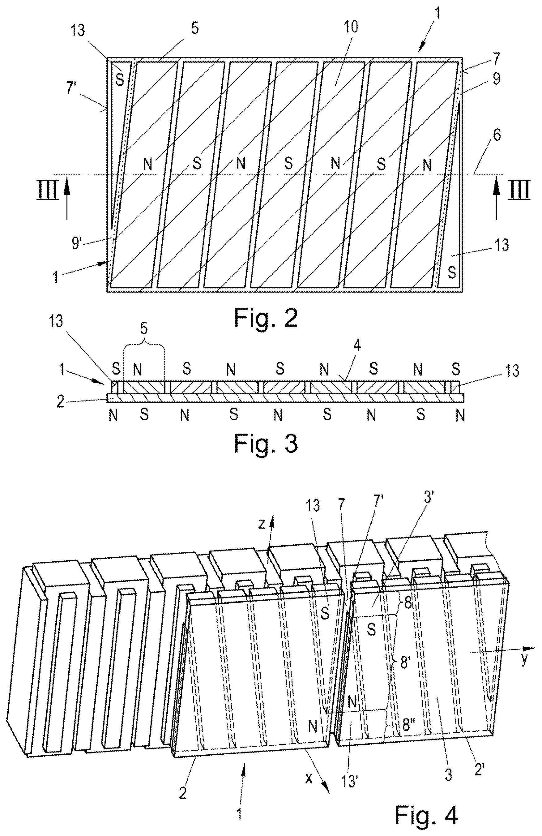 Patent US12592625 Figure 2 – Permanent magnet arrangement of a shuttle