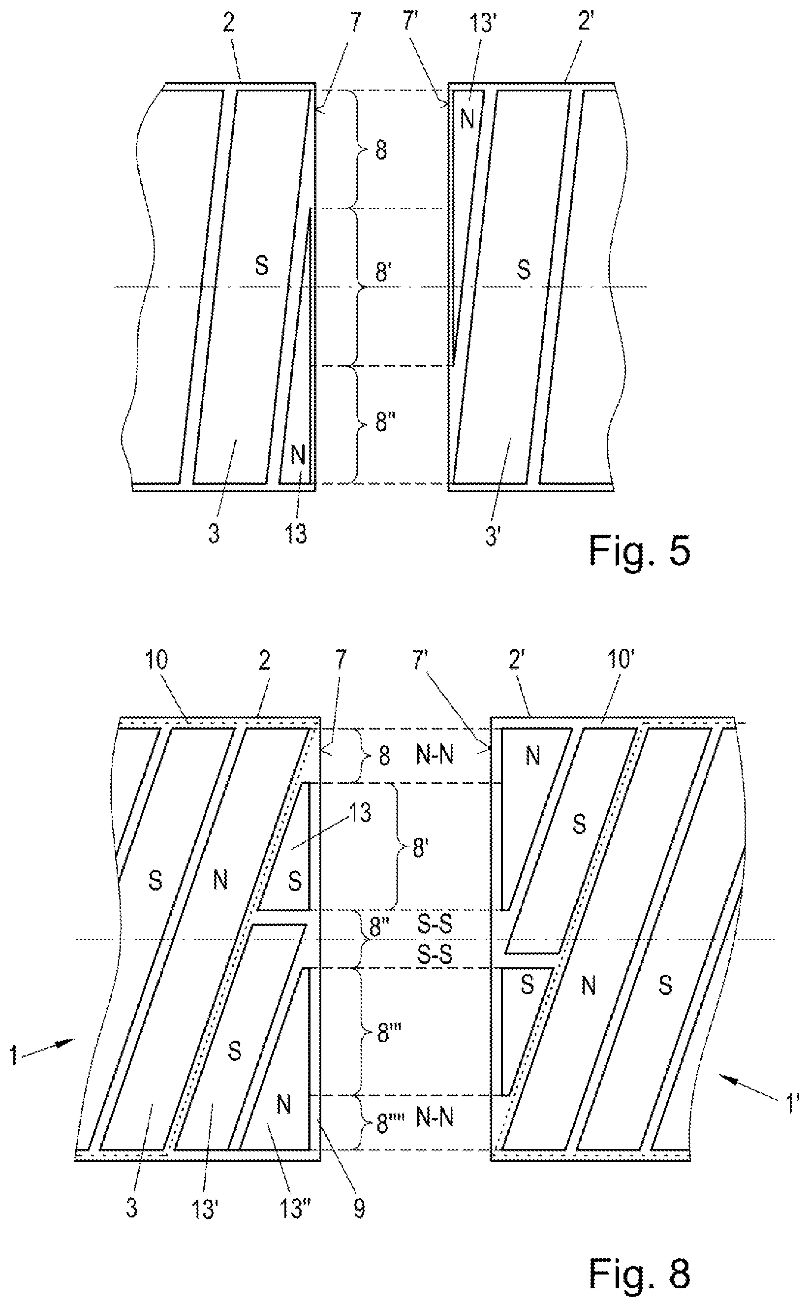 Patent US12592625 Figure 3 – Permanent magnet arrangement of a shuttle