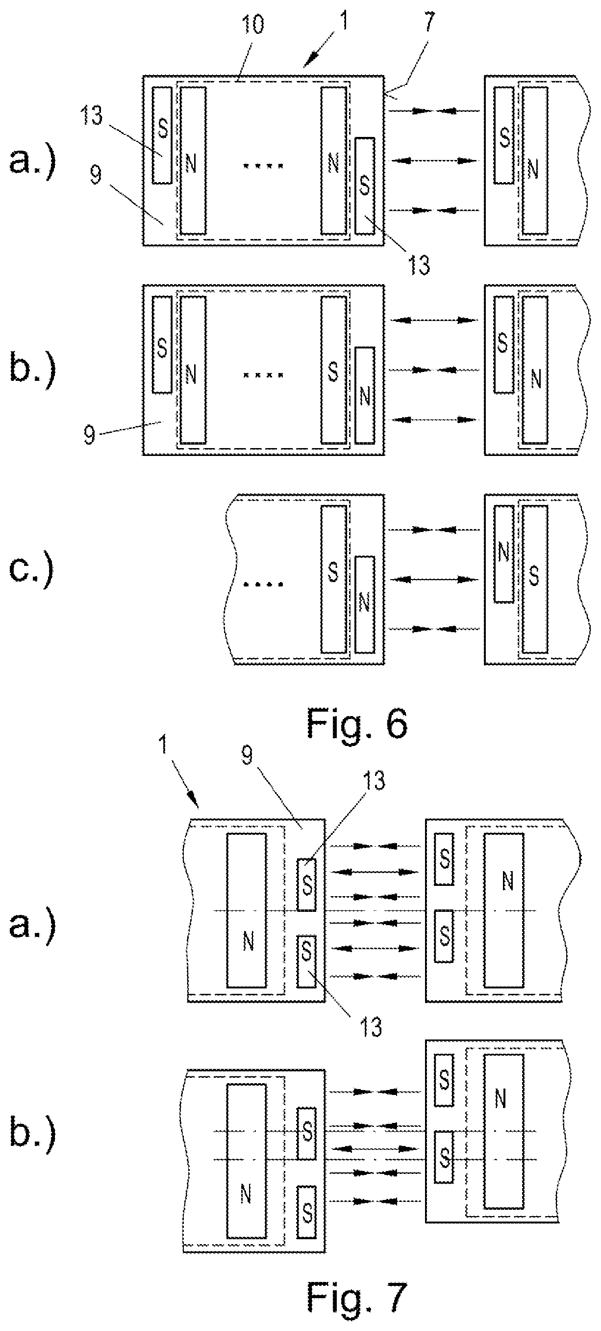 Patent US12592625 Figure 4 – Permanent magnet arrangement of a shuttle