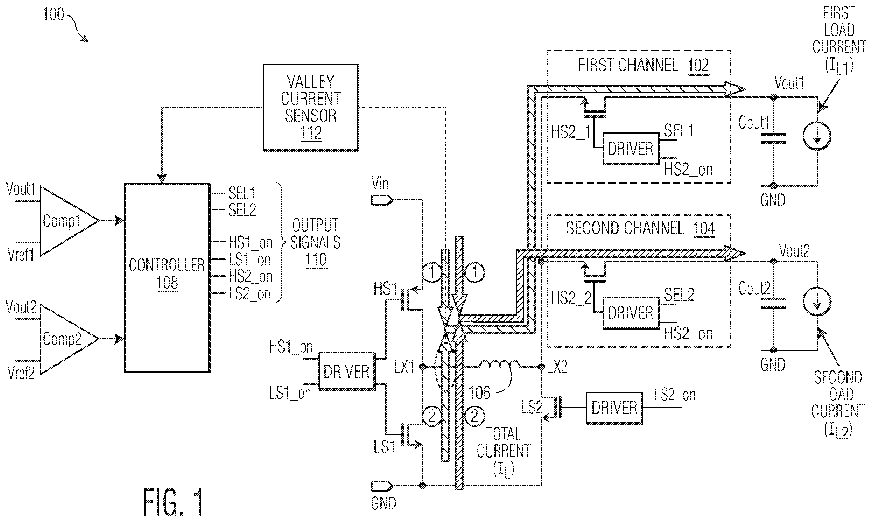 Patent US12592629 Figure 1 – Power converter