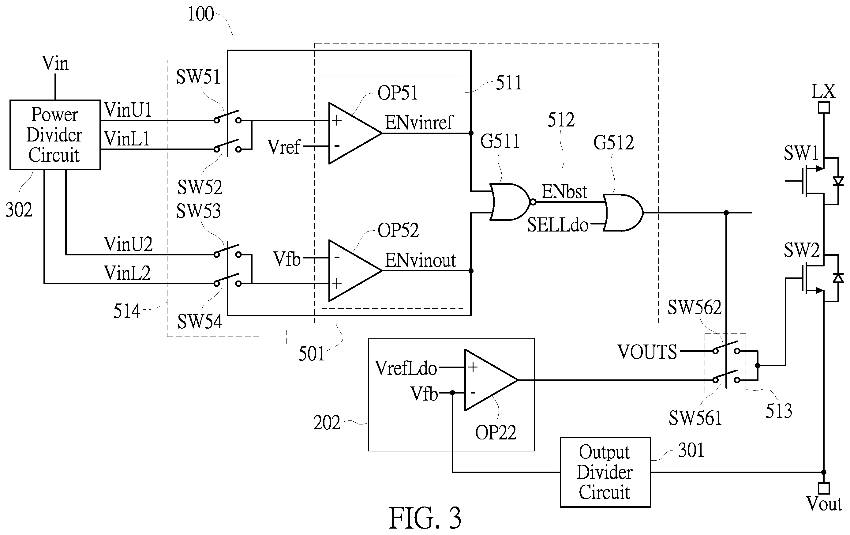Patent US12592632 Figure 3 – Power converter having multi-mode switching mechanism