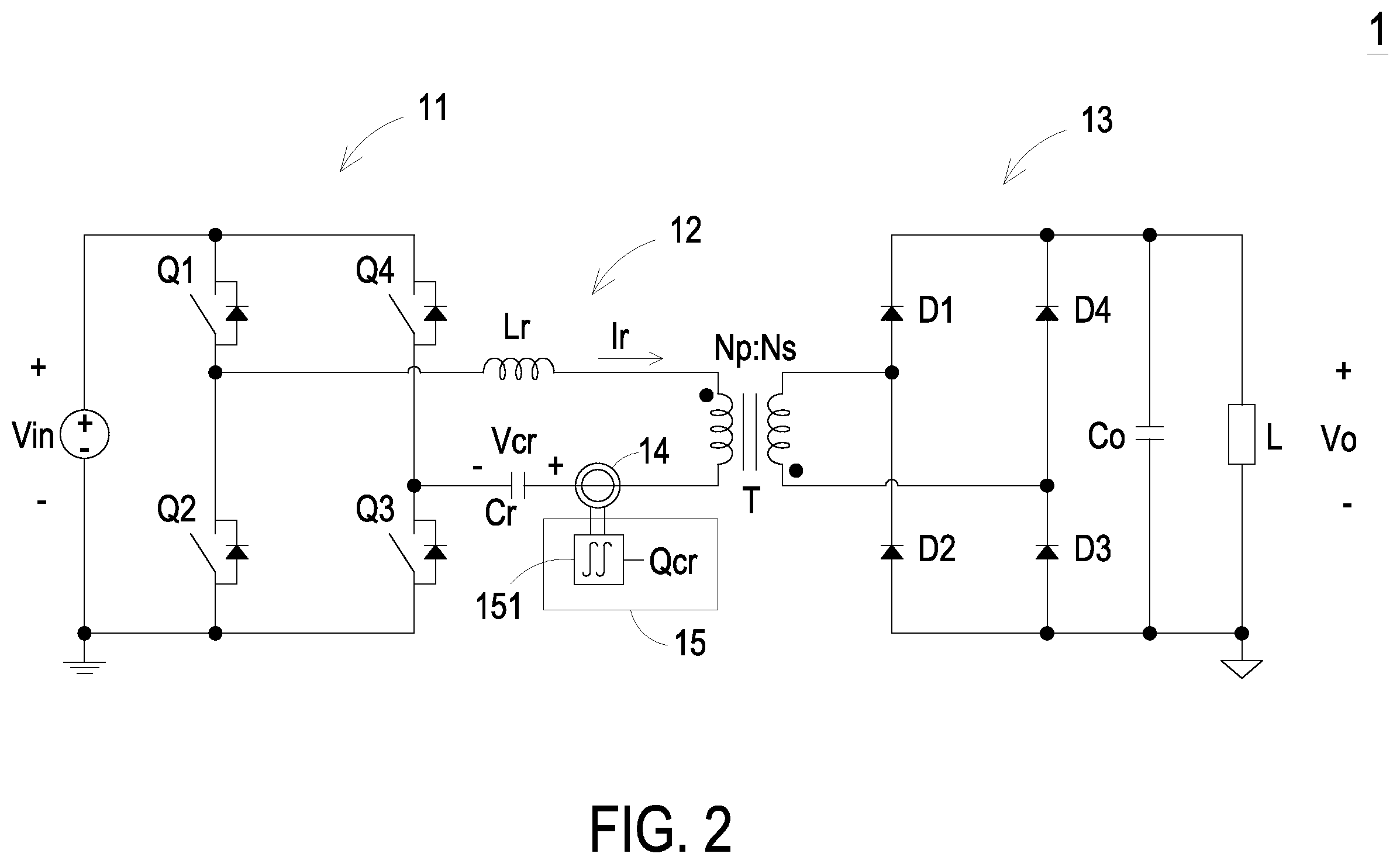 Patent US12592635 Figure 2 – Resonant converter