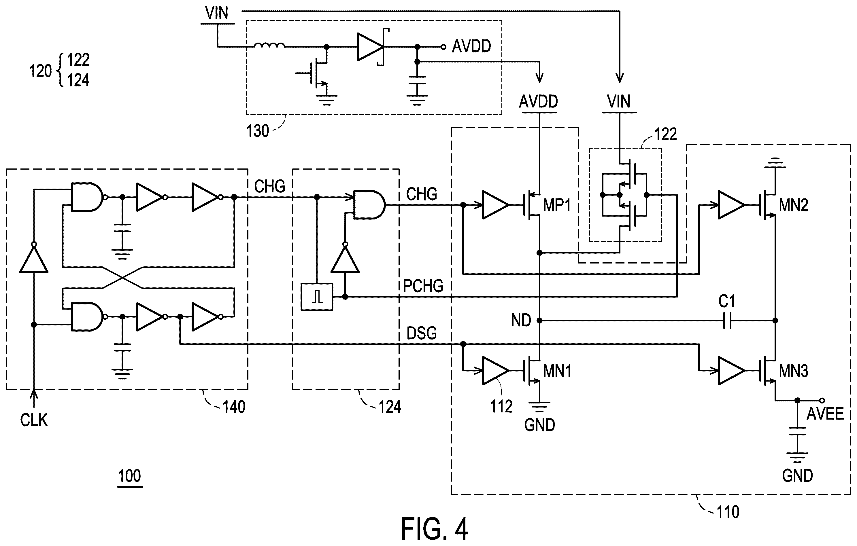 Patent US12592637 Figure 4 – Charge pump circuit and operating method thereof