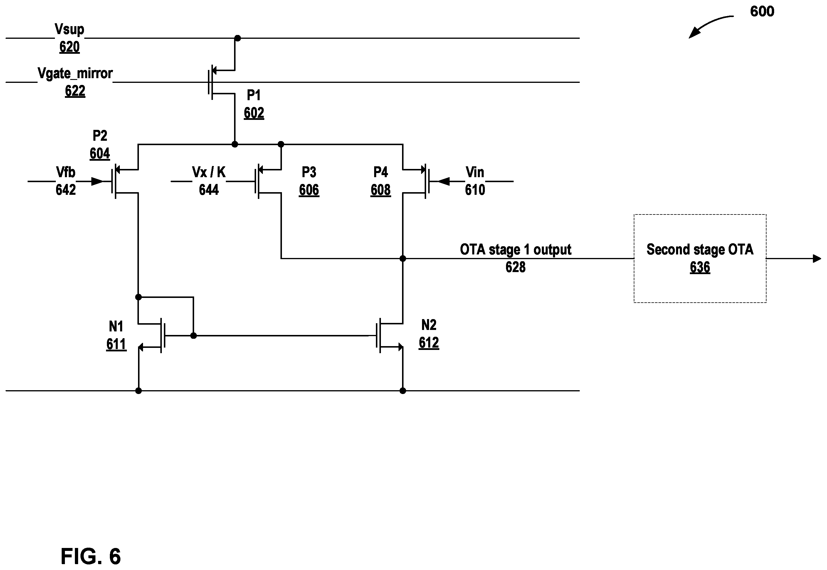 Patent US12592638 Figure 6 – Power converter efficiency boost at low loads, keeping maximum constant switching frequency operation range