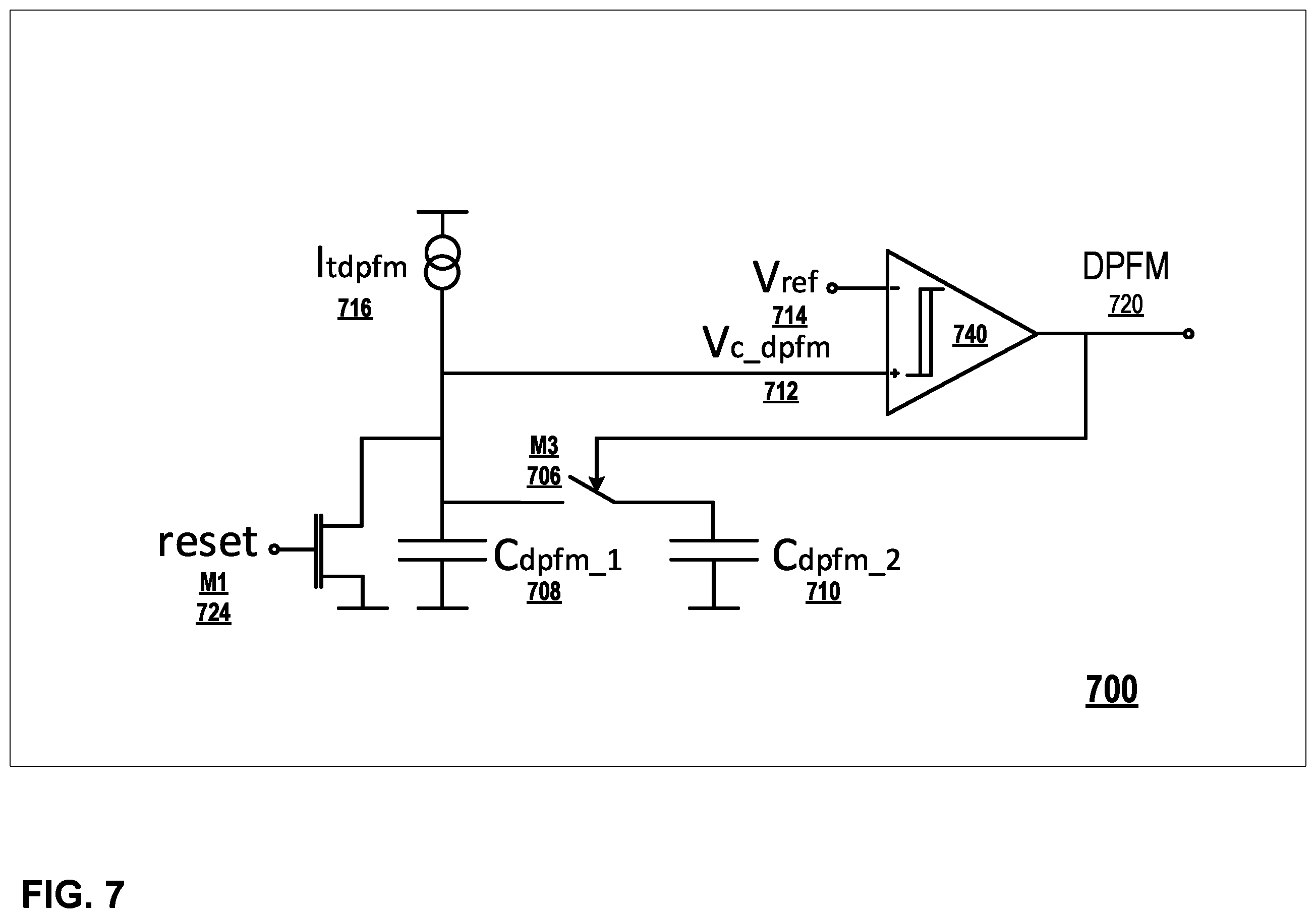 Patent US12592638 Figure 7 – Power converter efficiency boost at low loads, keeping maximum constant switching frequency operation range