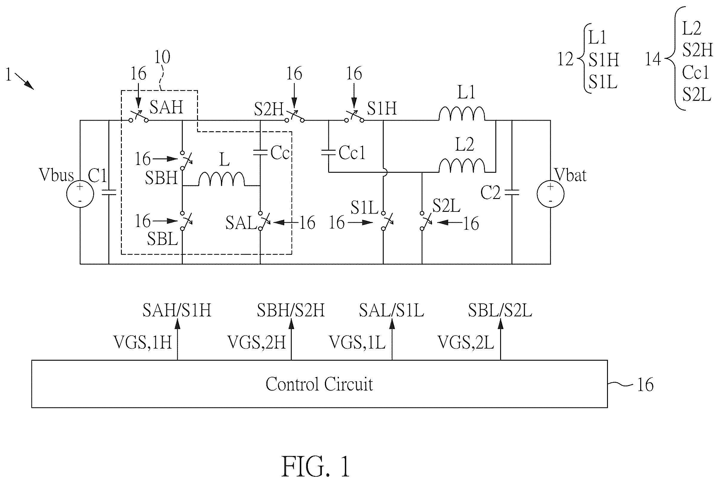 Patent US12592641 Figure 1 – Bidirectional high voltage gain DC-DC power converter with automatic current sharing function