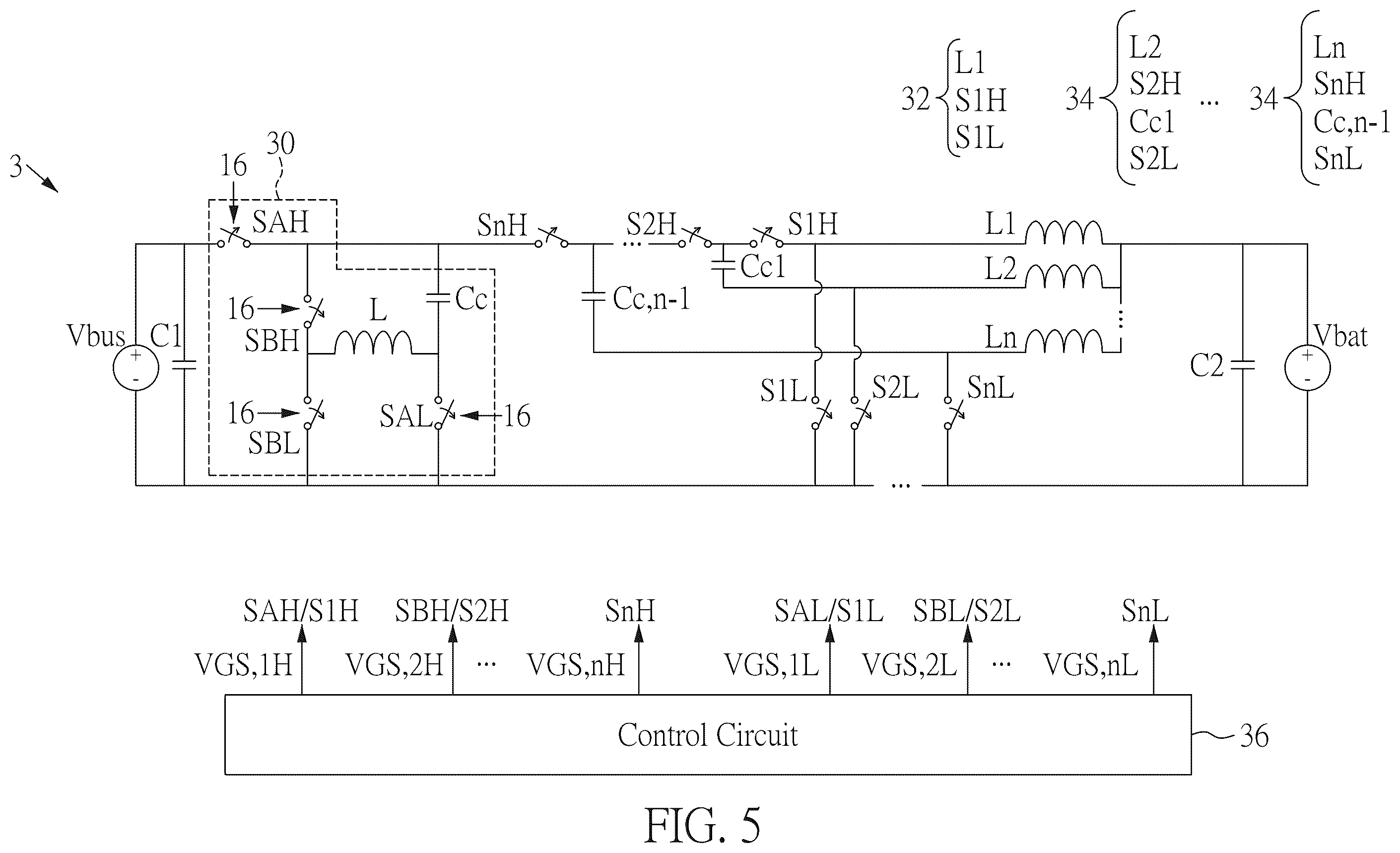 Patent US12592641 Figure 8 – Bidirectional high voltage gain DC-DC power converter with automatic current sharing function