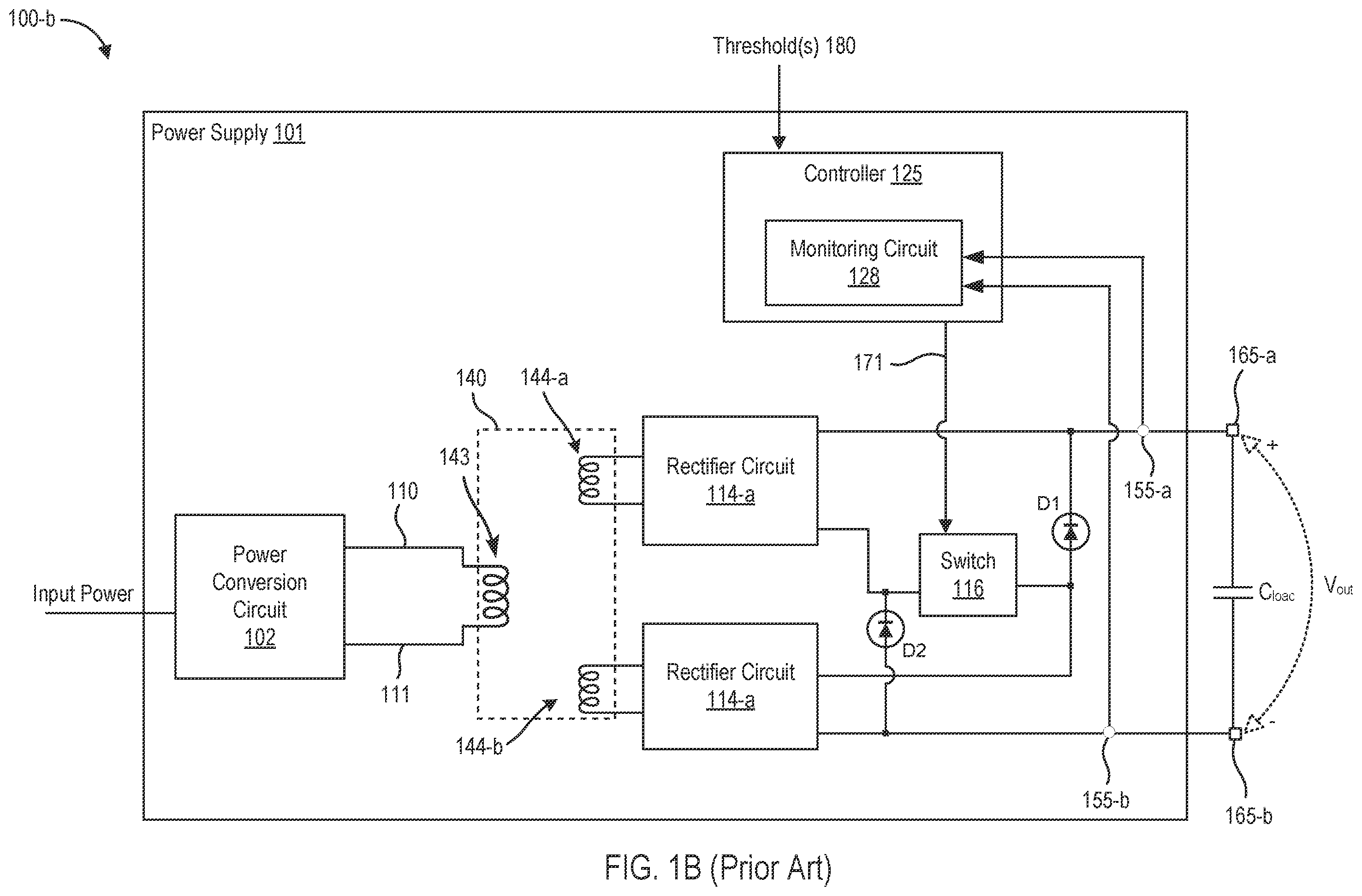 Patent US12592645 Figure 2 – Switched-in voltage doubler utilizing parallel/series rectifier output