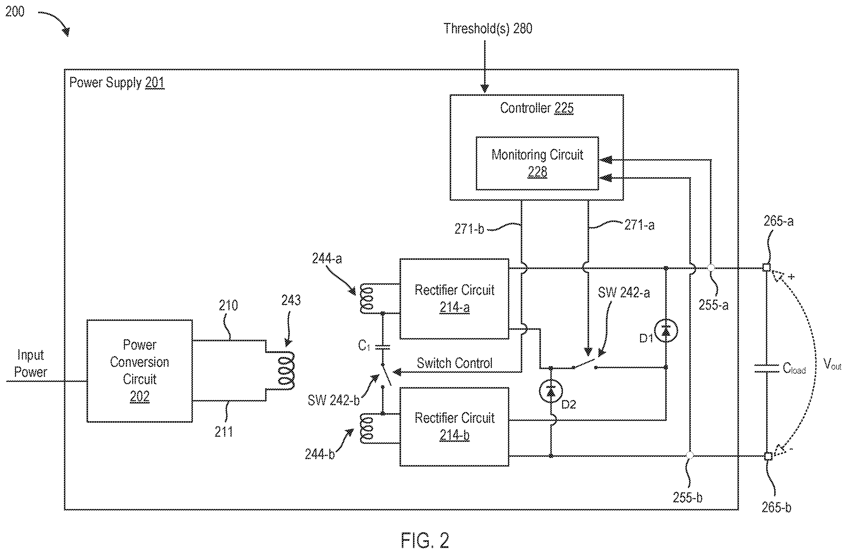 Patent US12592645 Figure 4 – Switched-in voltage doubler utilizing parallel/series rectifier output