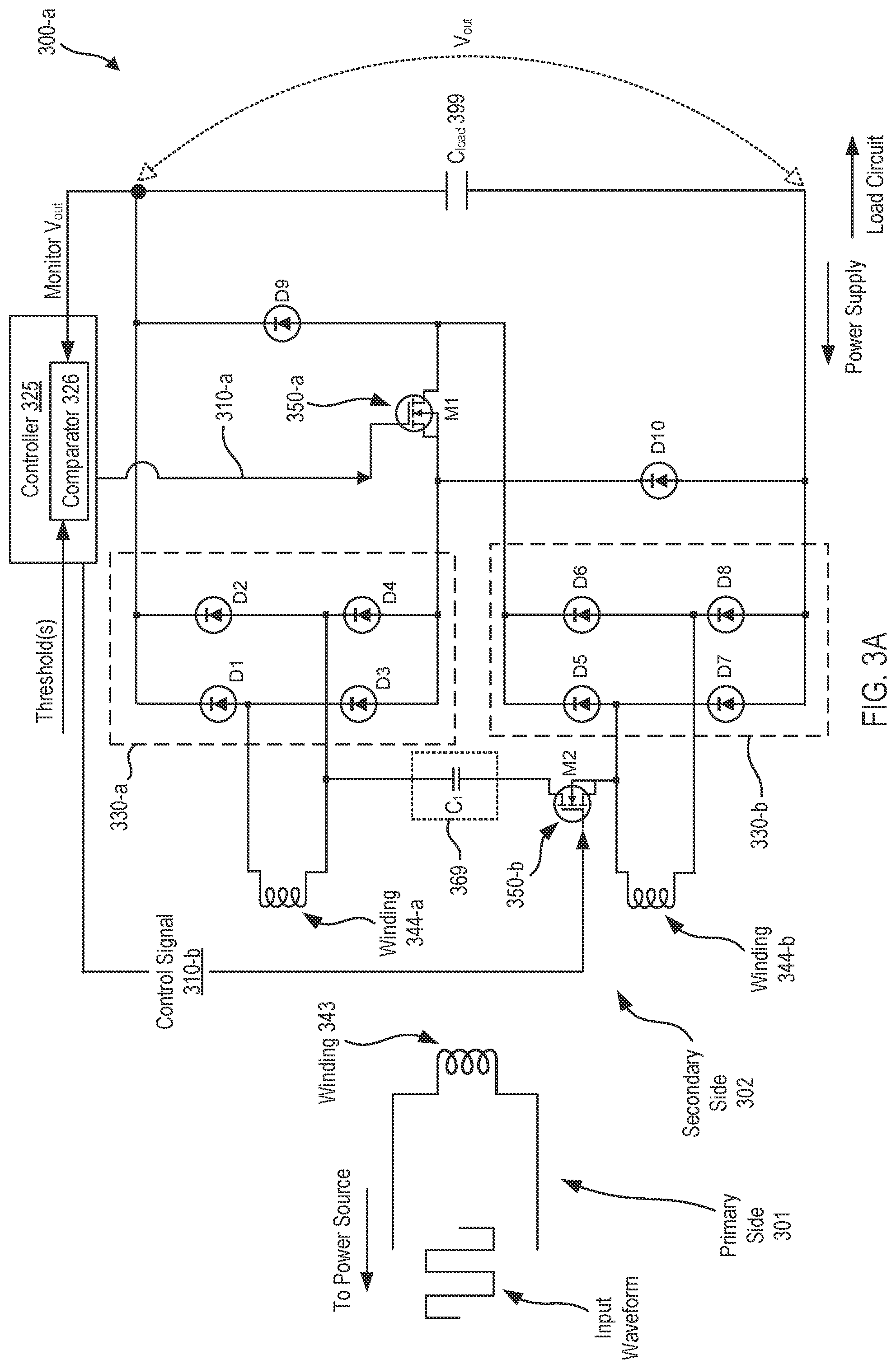 Patent US12592645 Figure 5 – Switched-in voltage doubler utilizing parallel/series rectifier output
