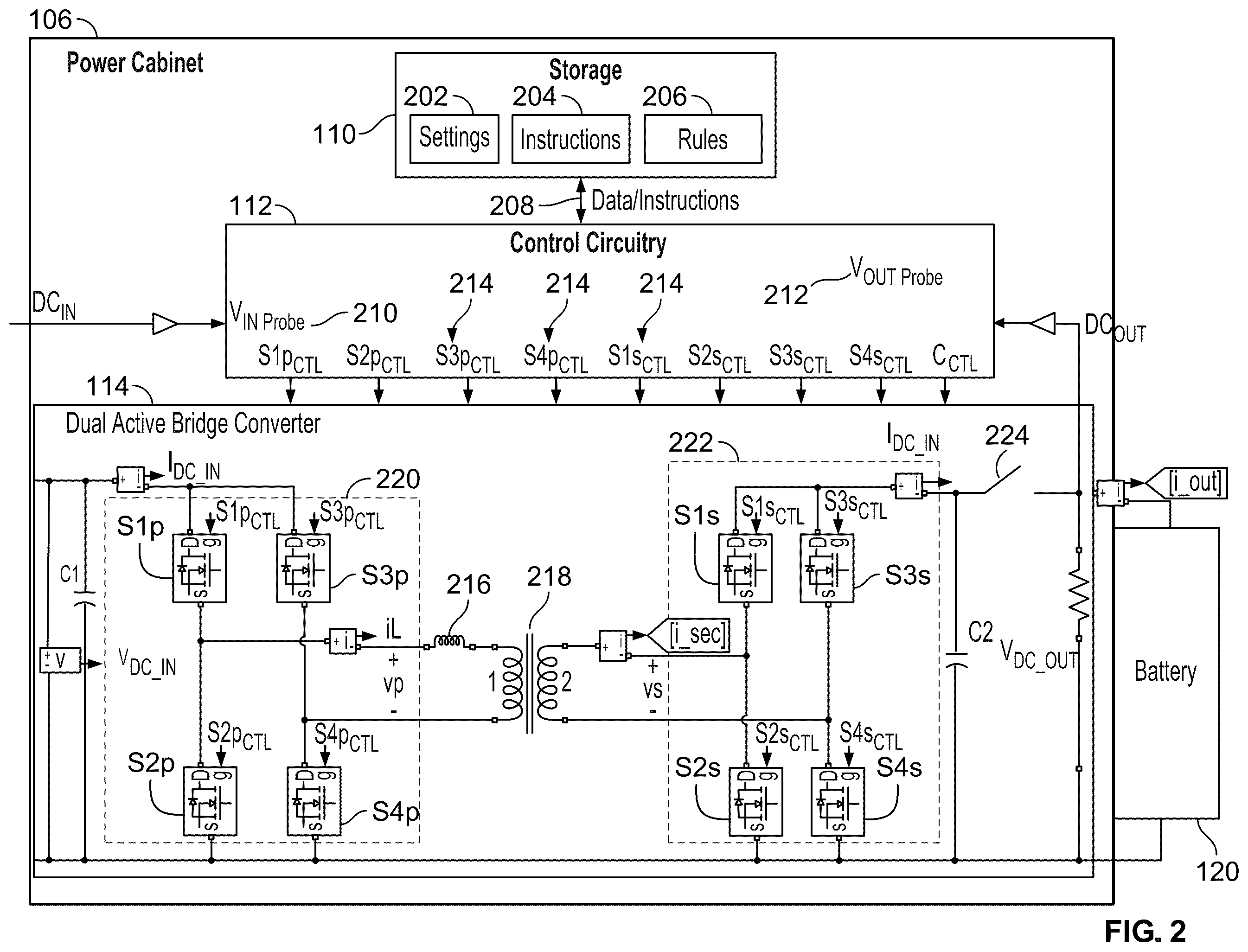 Patent US12592646 Figure 2 – Systems and methods for heating an electric charger for electric vehicle