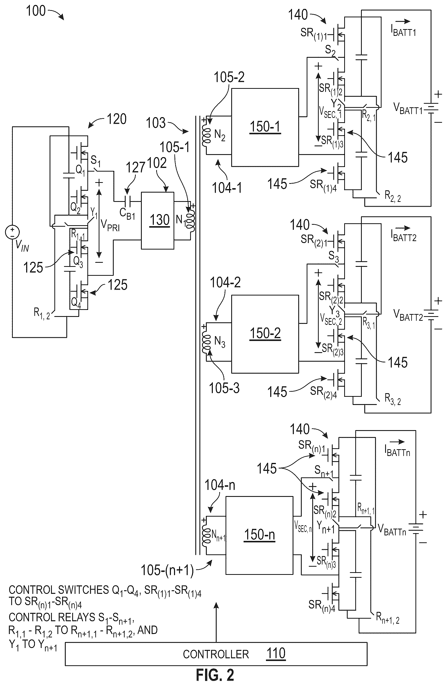 Patent US12592647 Figure 2 – Multiple-port bidirectional DC-DC converters and control methods therof