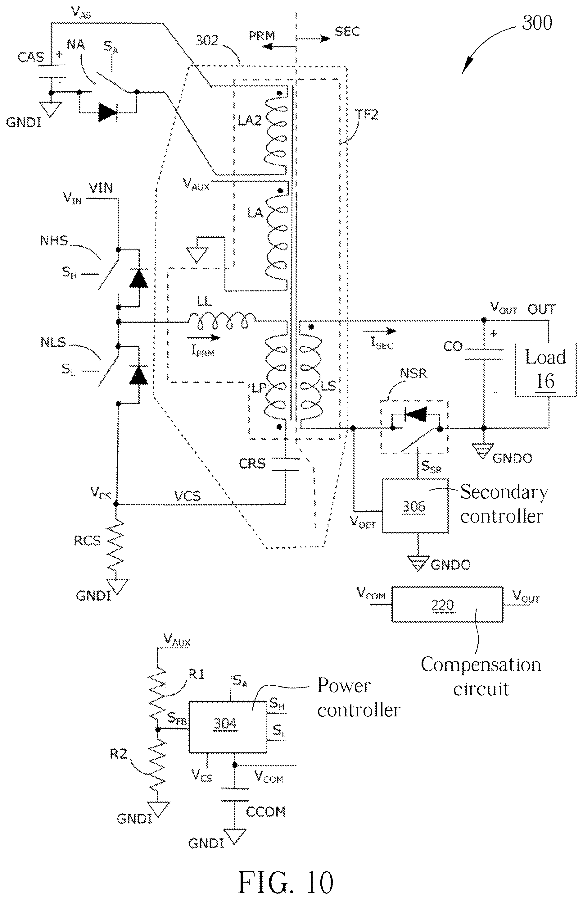 Patent US12592650 Figure 8 – Asymmetric half-bridge power supplies and control methods thereof