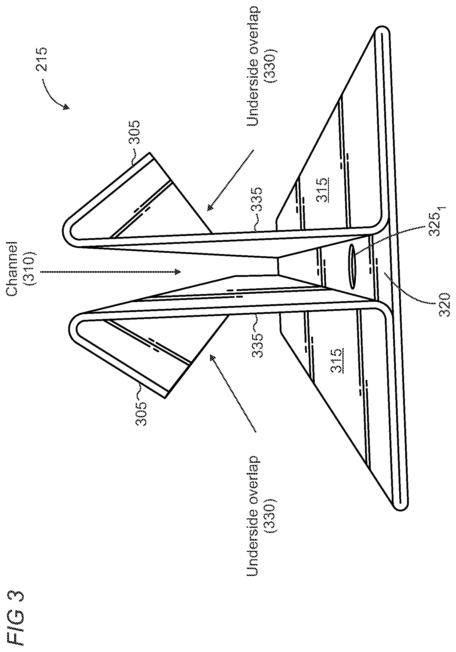 Patent US12592663 Figure 3 – Support member for a solar panel rack