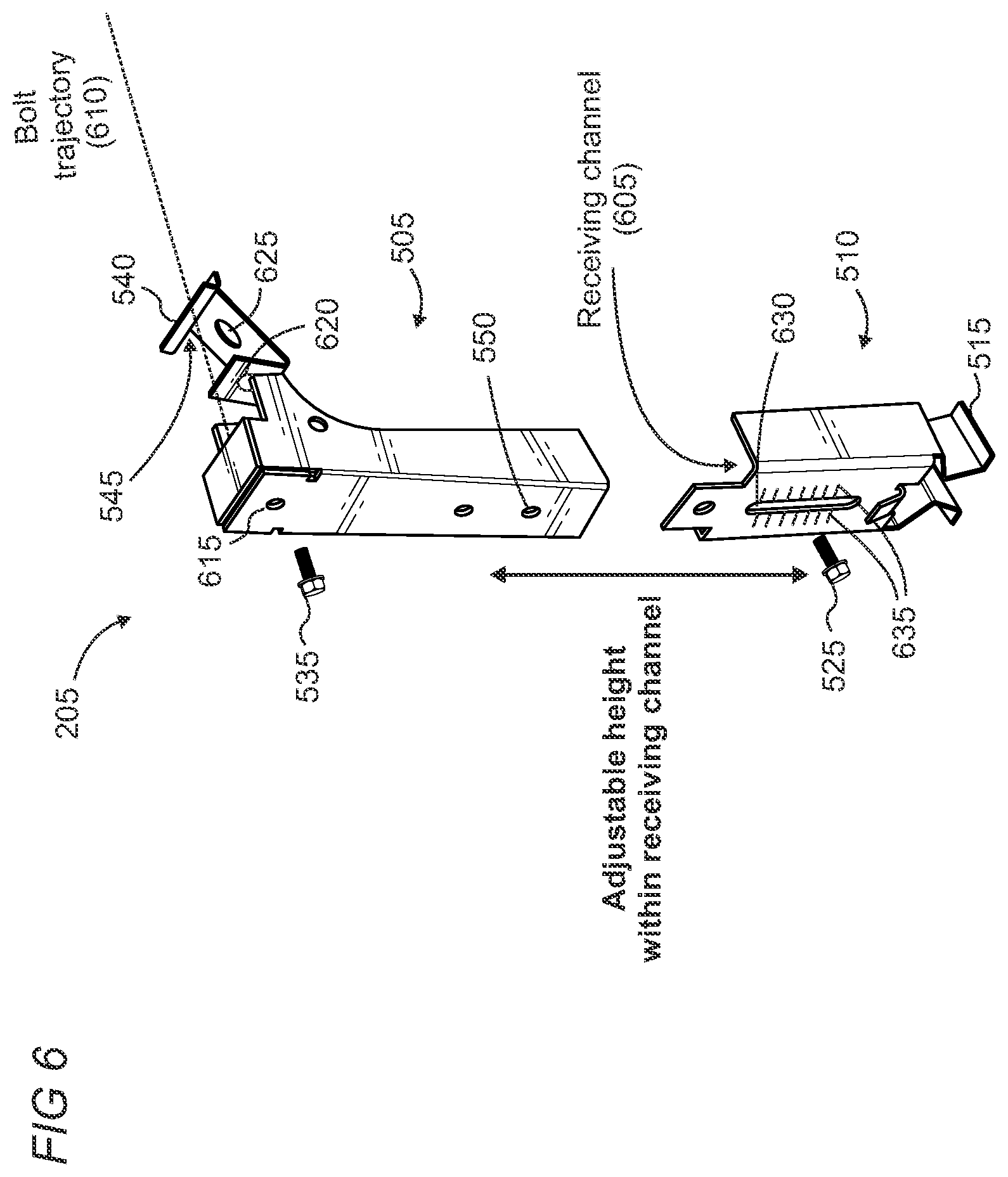 Patent US12592663 Figure 7 – Support member for a solar panel rack