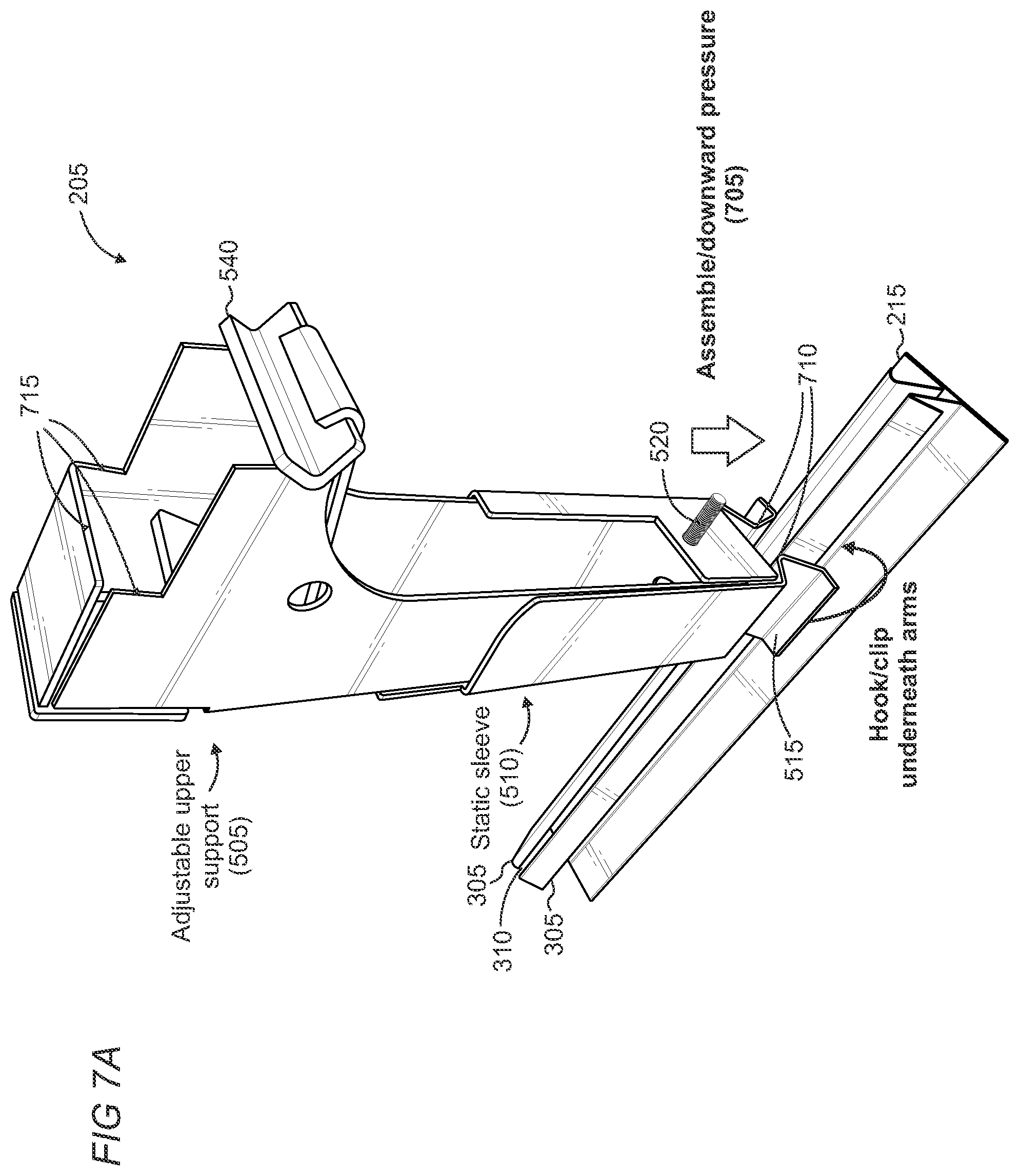 Patent US12592663 Figure 8 – Support member for a solar panel rack