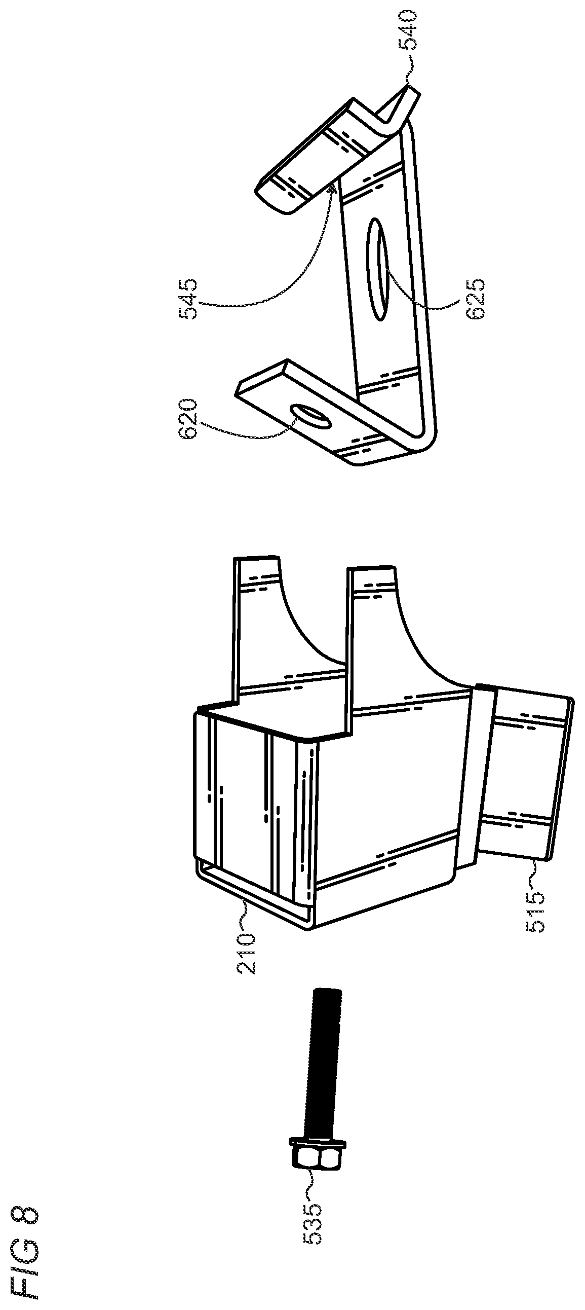 Patent US12592663 Figure 10 – Support member for a solar panel rack