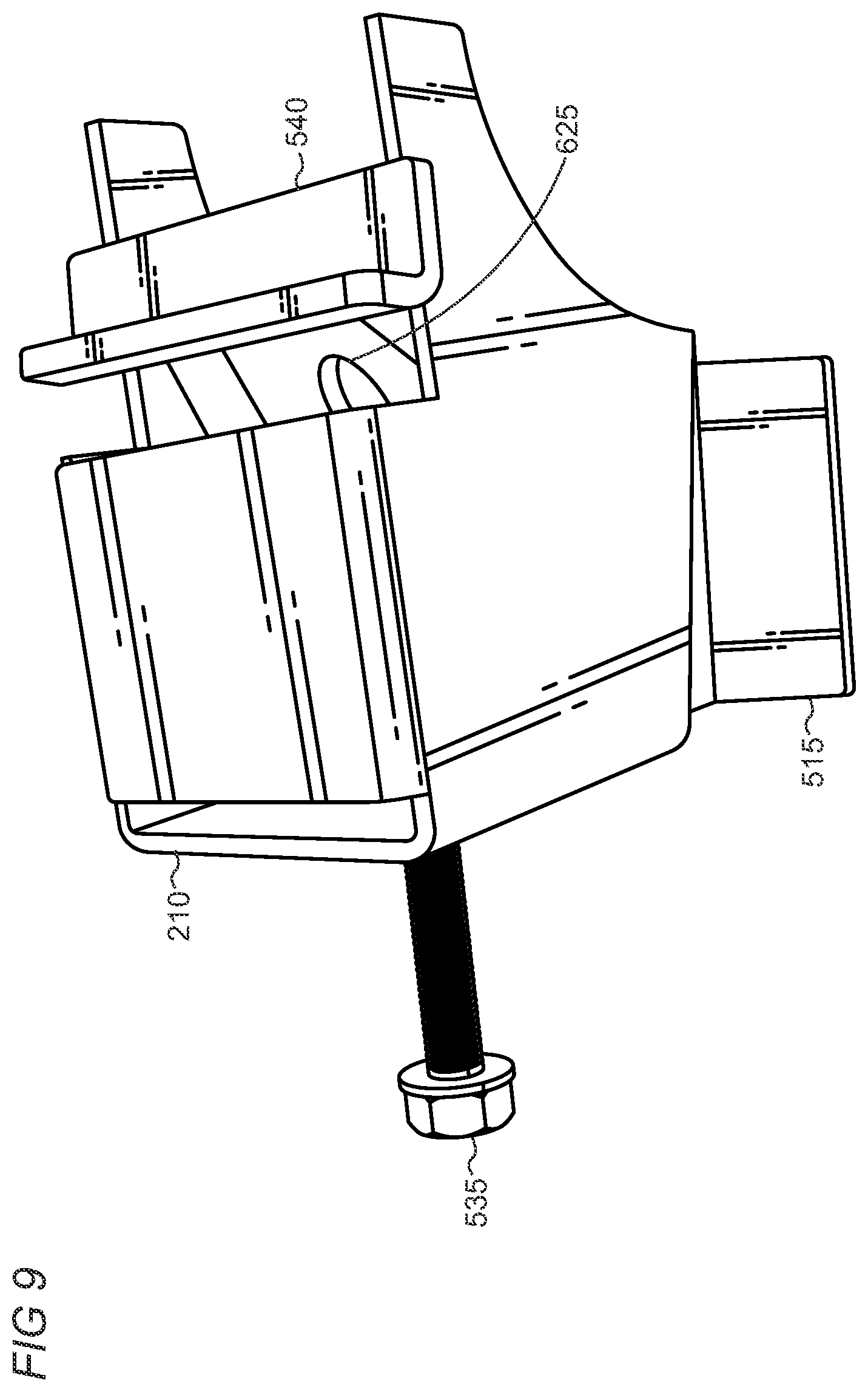 Patent US12592663 Figure 11 – Support member for a solar panel rack